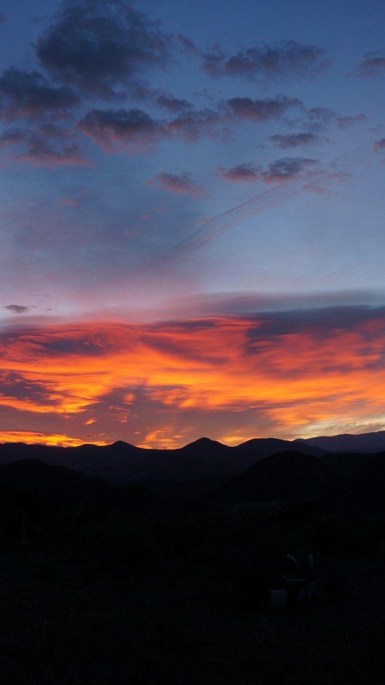 750x1334 Sky Clouds Mountain Sunset iPhone Wallpaper