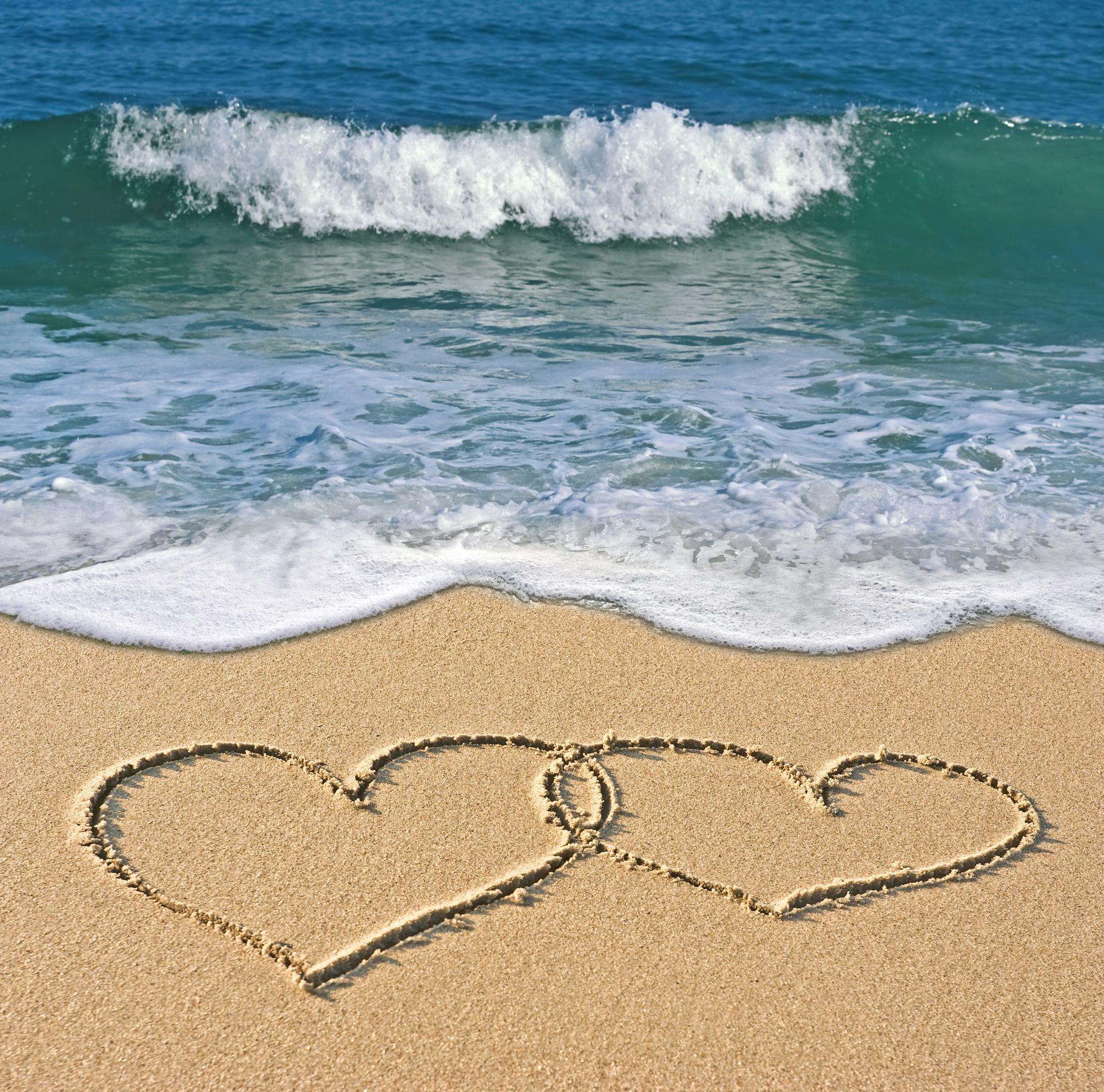 1934x1913 Heart in the Sand Wallpaper. Pink Heart