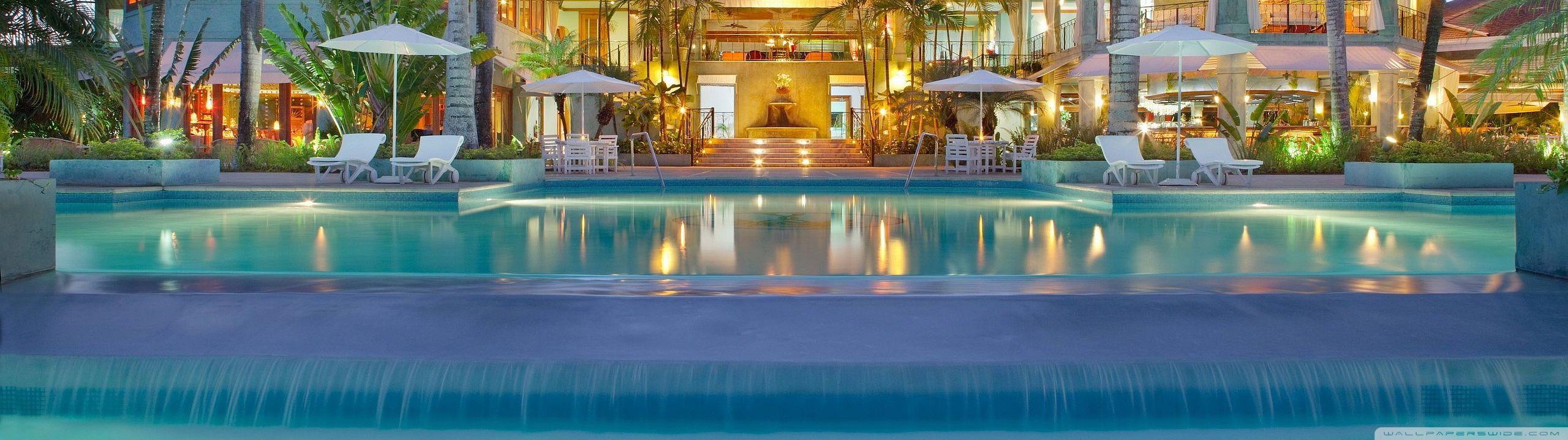 2560x720 Luxury Resort Ultra HD Desktop Background Wallpaper for 4K UHD TV