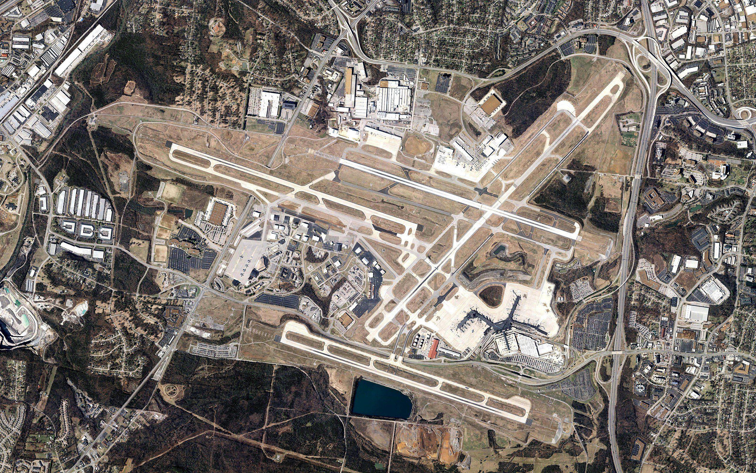 2560x1600 airport, Runway, City, Aerial view, Nashville, Nashville