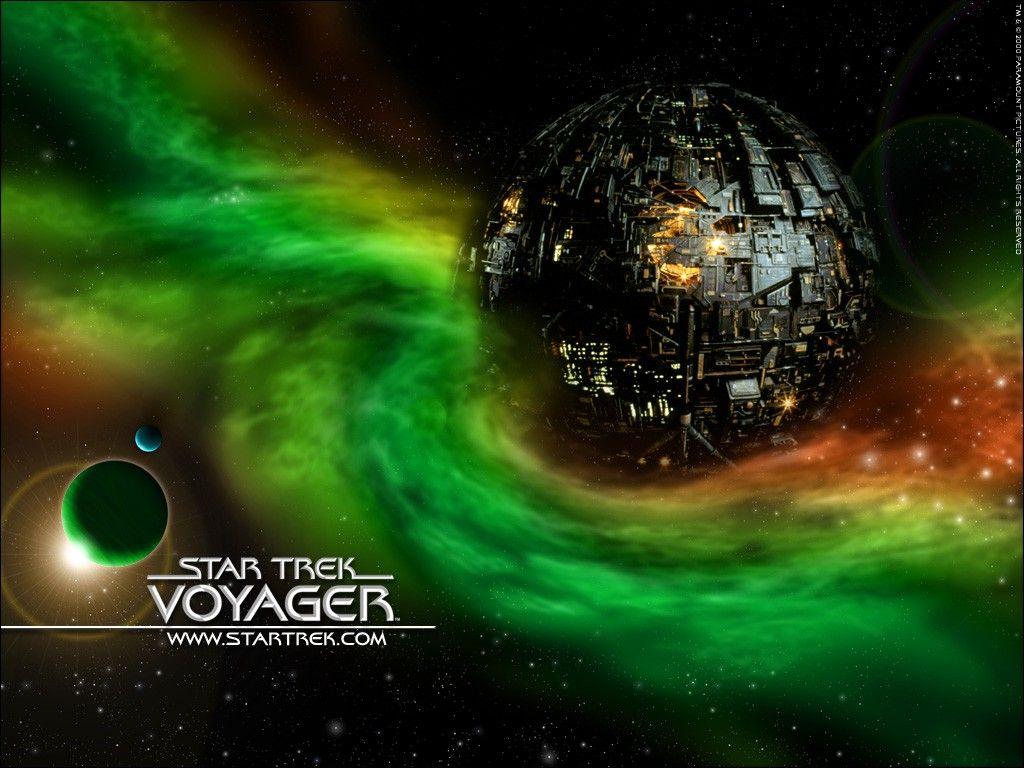 1024x768 Borgasm Borg sphere / Voyager wallpaper