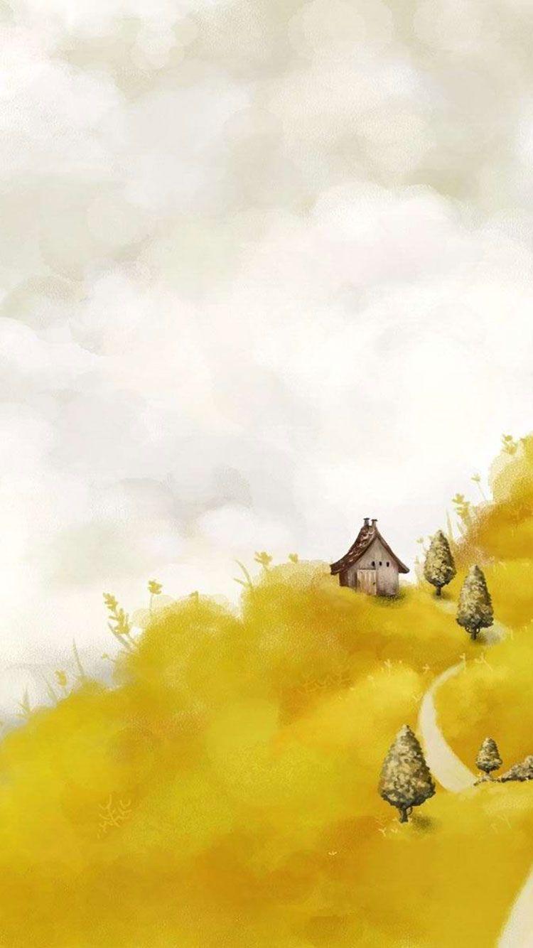 750x1334 HD Yellow iPhone Wallpaper