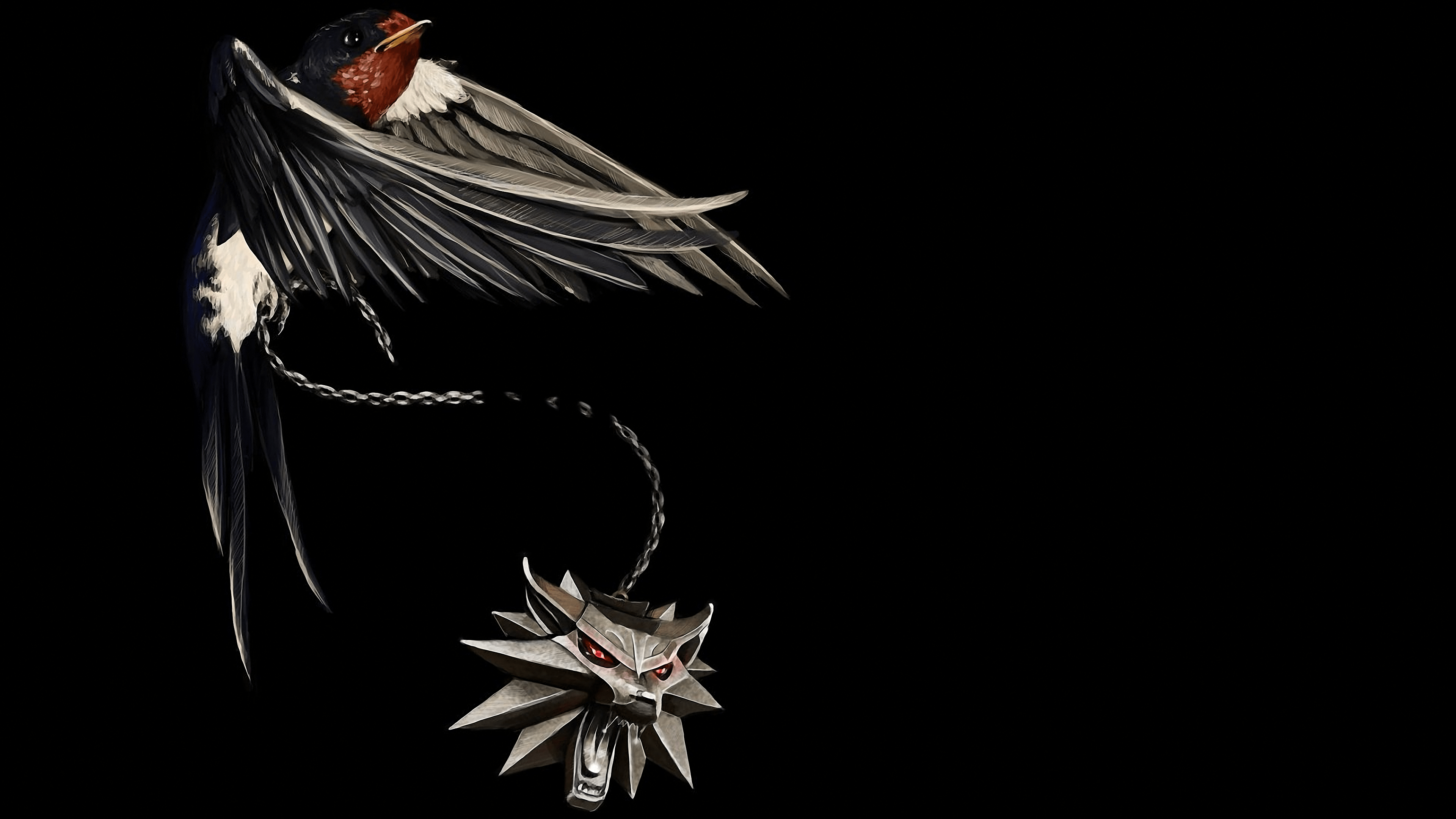 3840x2160 The Wolf and the Swallow