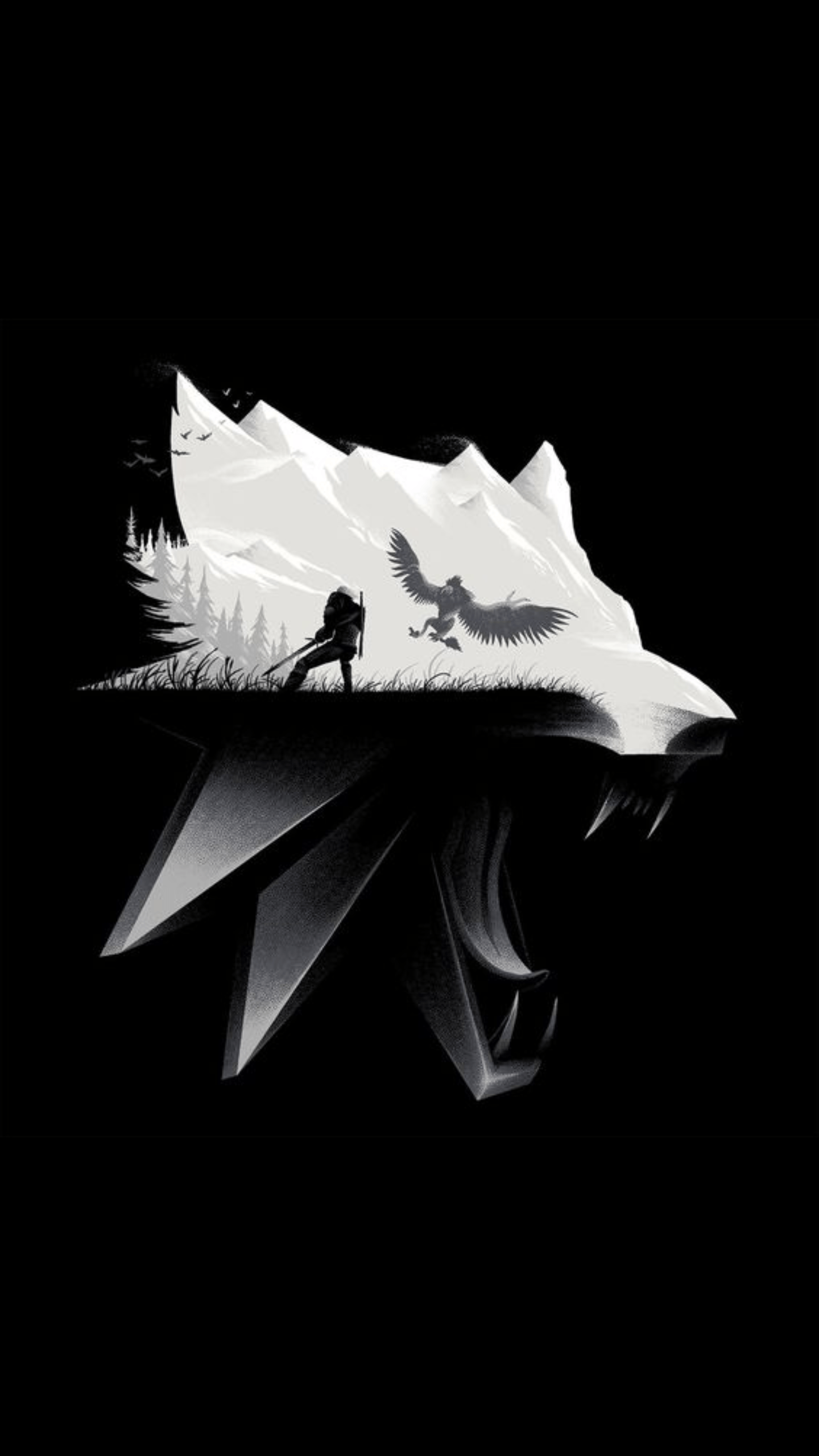 1440x2560 The Witcher Amoled Wallpaper