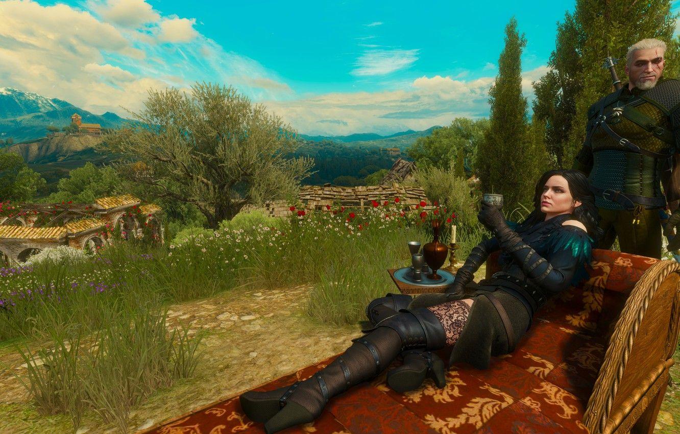 1332x850 Wallpaper Nature, Geralt of Rivia, The Witcher 3: Wild Hunt, Blood