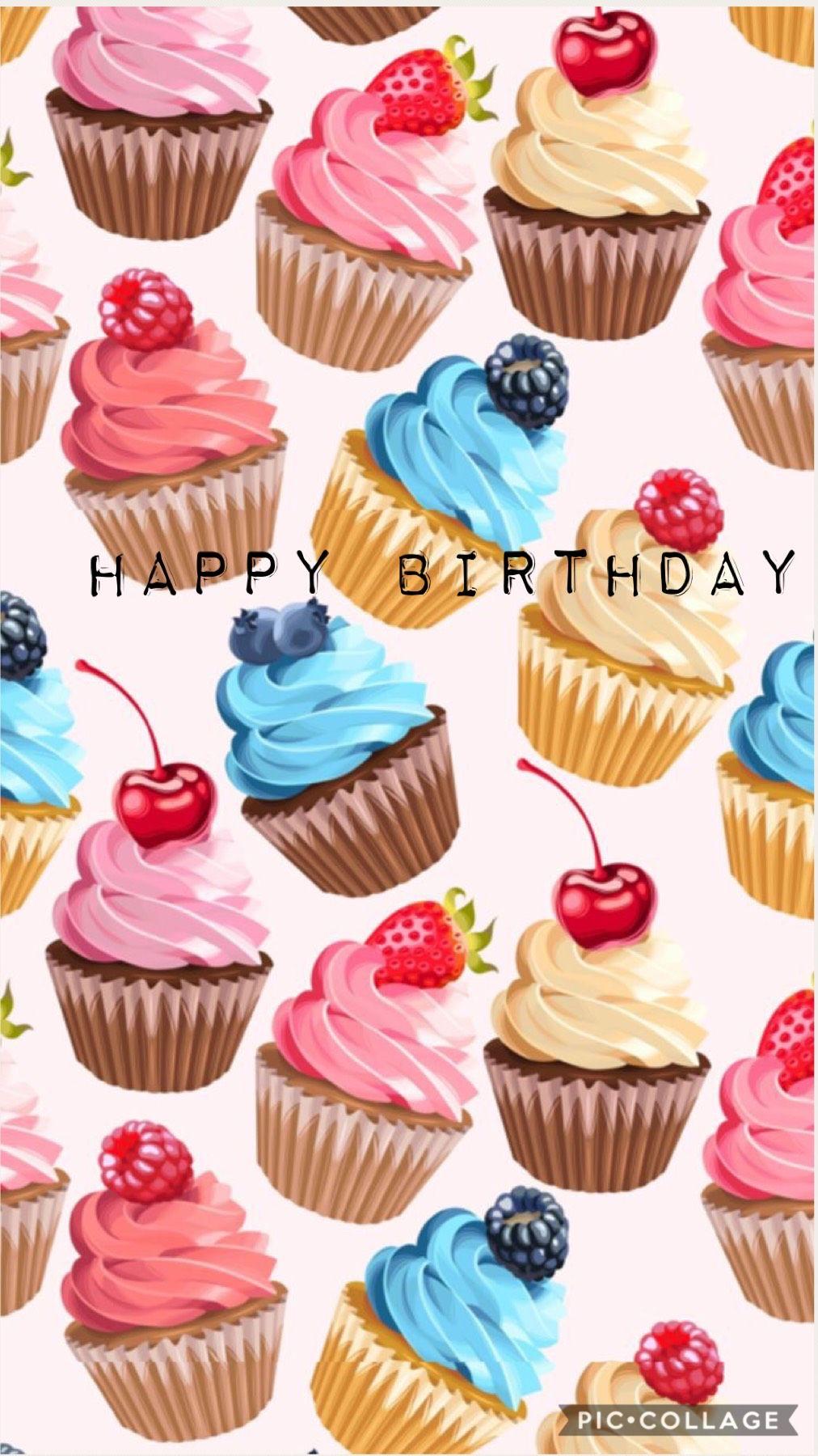 1012x1800 Berry cupcakes Happy Birthday. Cupcakes wallpaper, Happy birthday