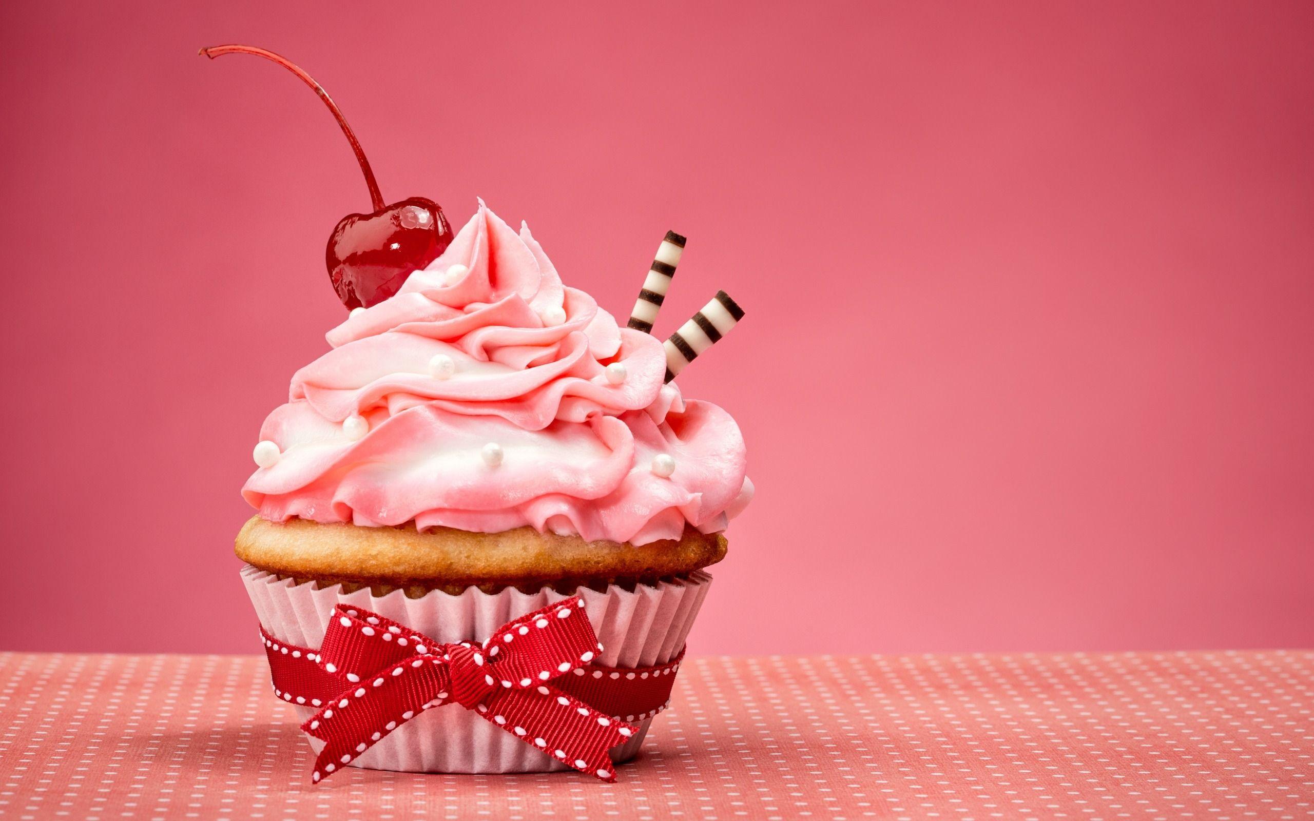 2560x1600 Download wallpaper Cake, cherry, birthday cake, sweets, dessert