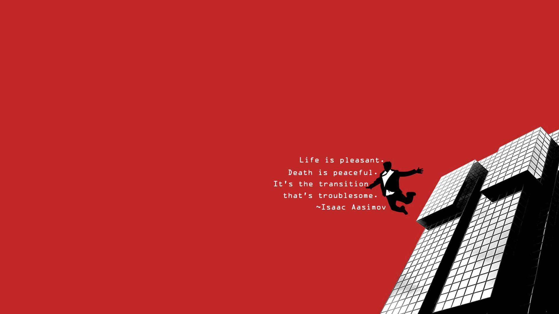 1920x1080 quote, Death, Isaac Asimov Wallpaper HD / Desktop and Mobile