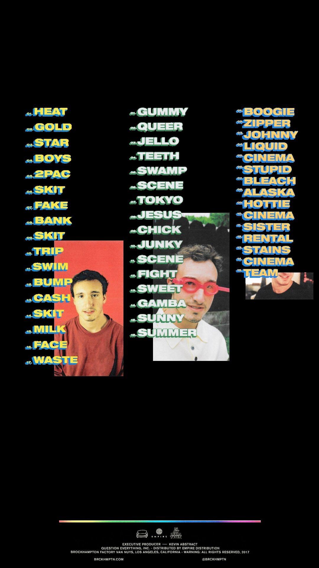 1080x1920 SATURATION Tracklist Mobile Wallpaper
