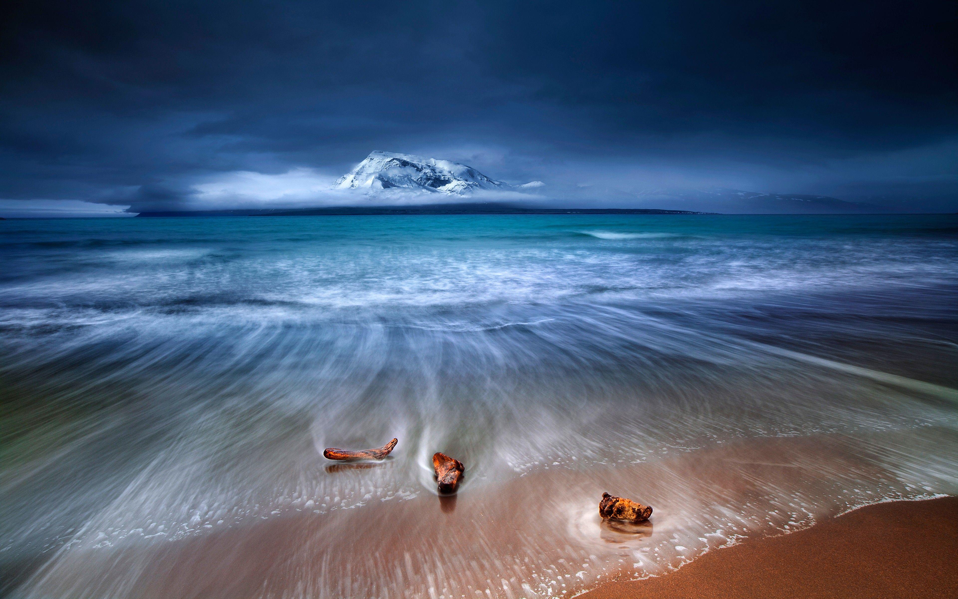 3840x2400 Beach in Iceland 4k Ultra HD Wallpaper. Background Image