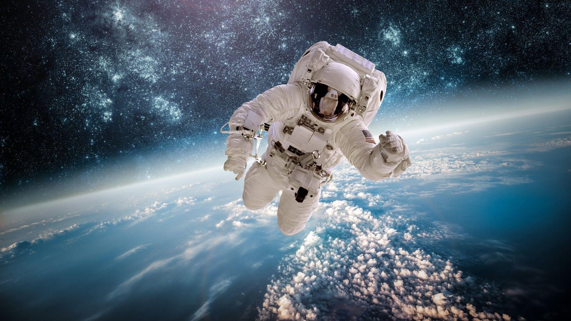 1920x1080 Wallpaper astronaut, stars, space, galaxy, 5k, Space