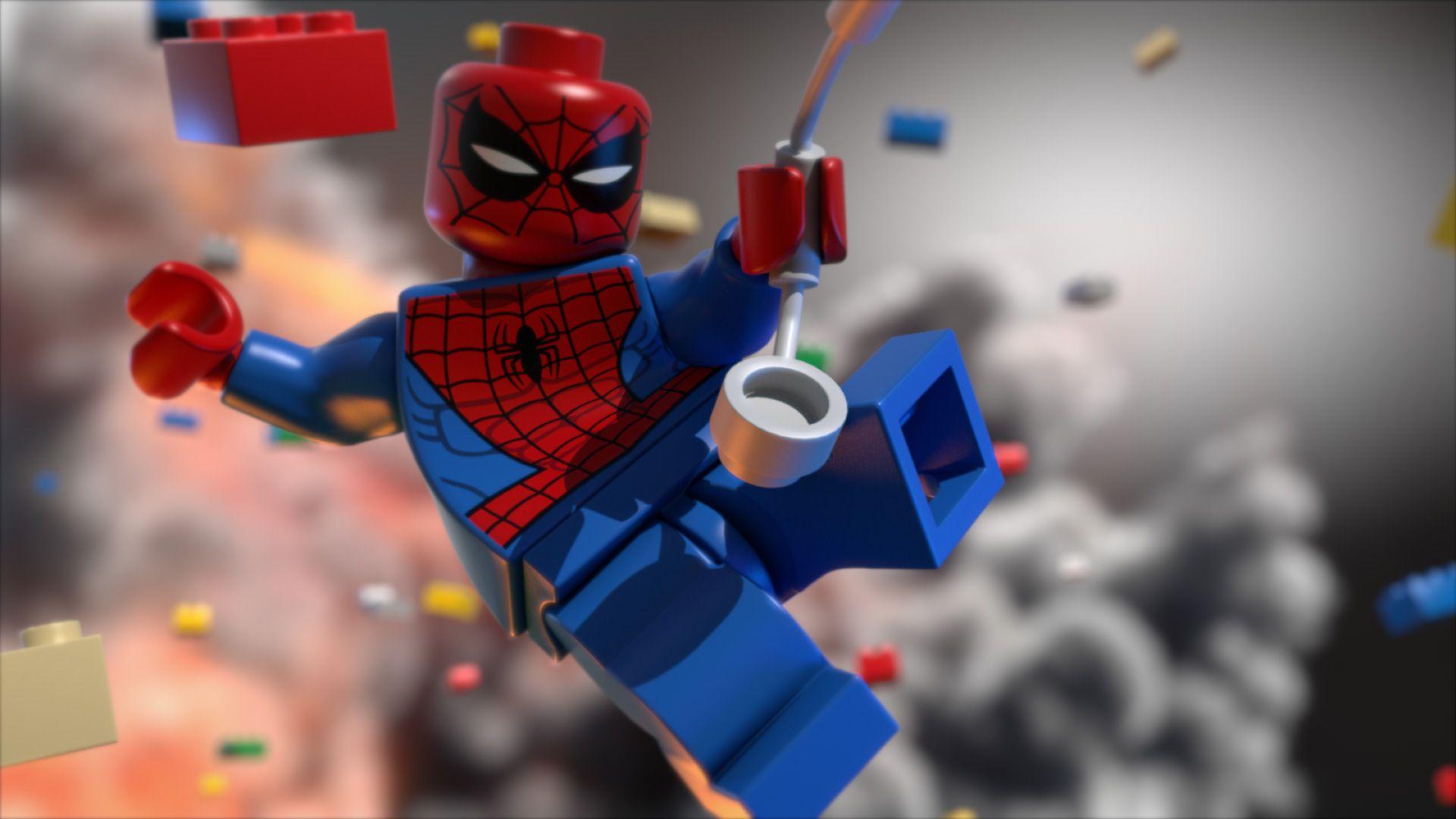 1920x1080 Lego Spiderman, Phim hoạt hình HD, Hình nền 4k, Hình ảnh, Bối cảnh