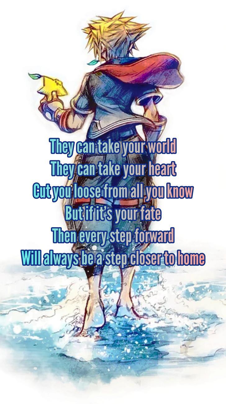 728x1298 Kingdom Hearts 3 Sora Opening Quote Phone Wallpaper