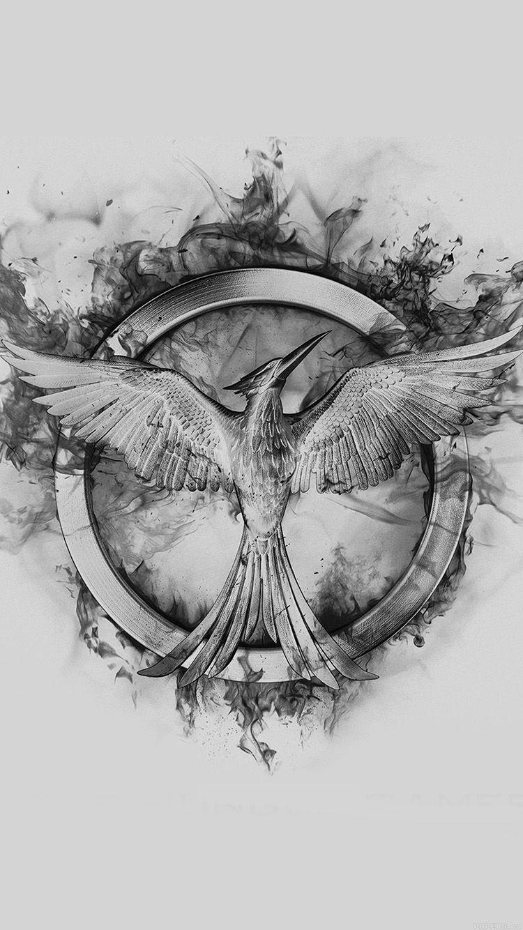 750x1334 iPhone wallpaper. hunger games mockingjay black