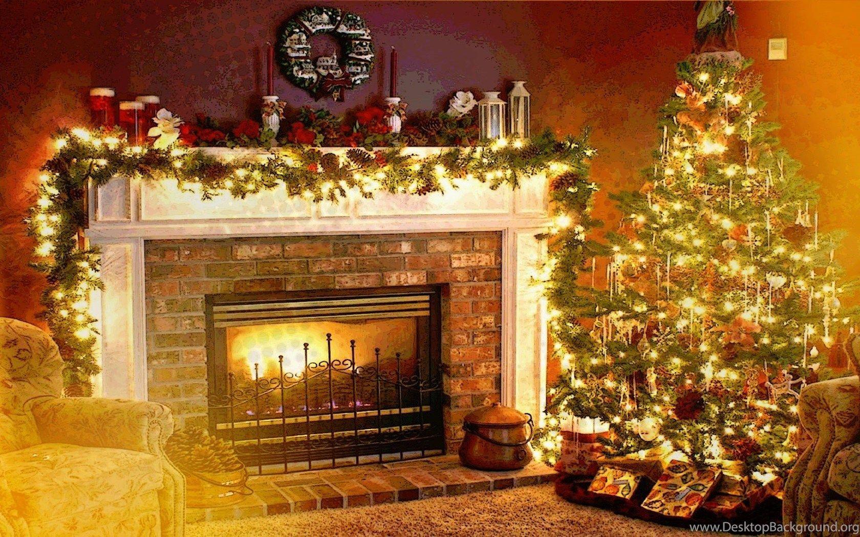 1680x1050 Christmas, Holiday, Fireplace, Interiors, Welcome Home Wallpaper. Desktop Background