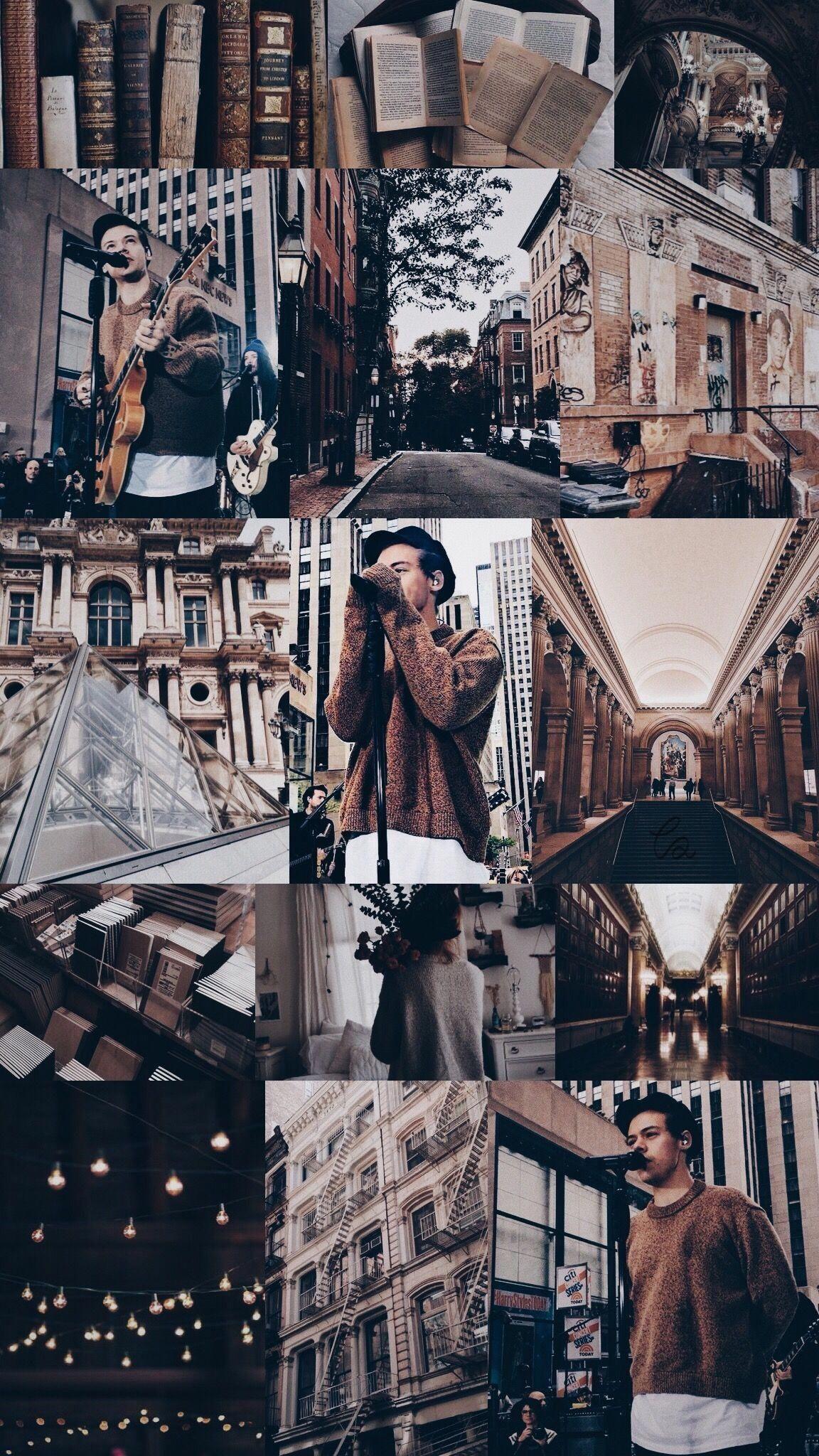 Download Montage Of Harry Styles Aesthetic Background Wallpaper  Wallpapers com