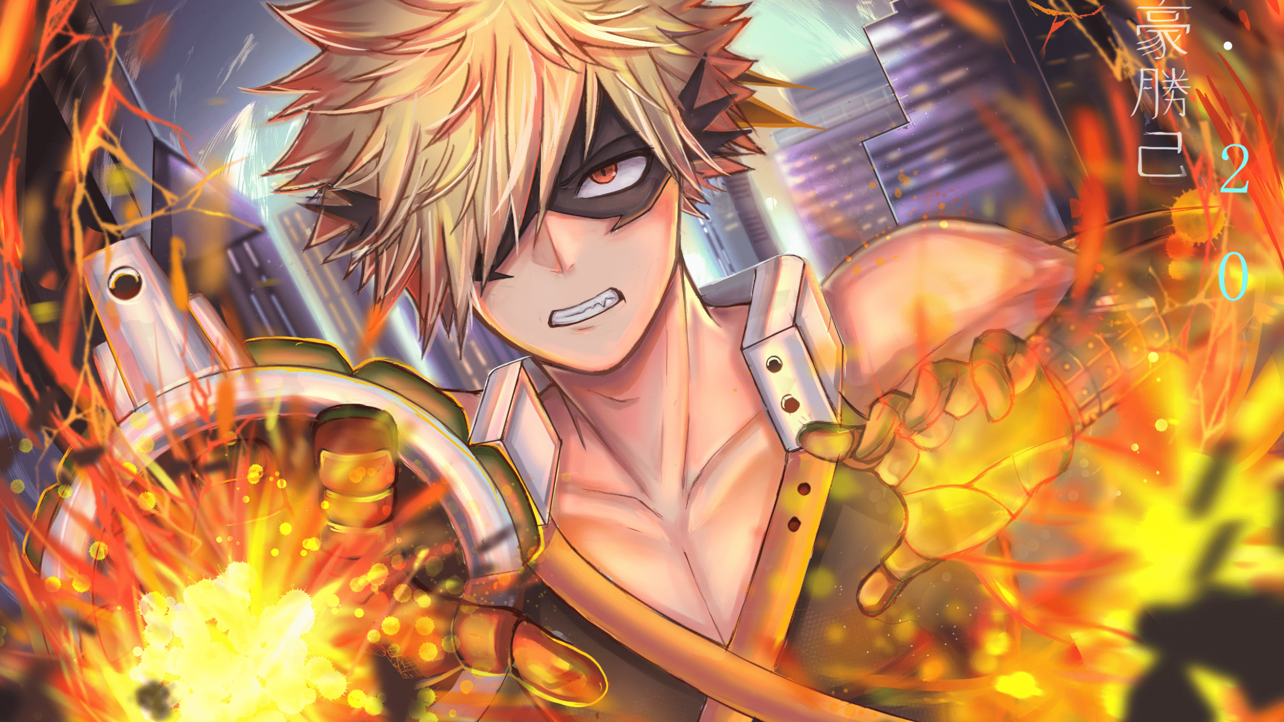 2560x1440 Download 2560x1440 Bakugou Katsuki, Boku No Hero Academia, Angry