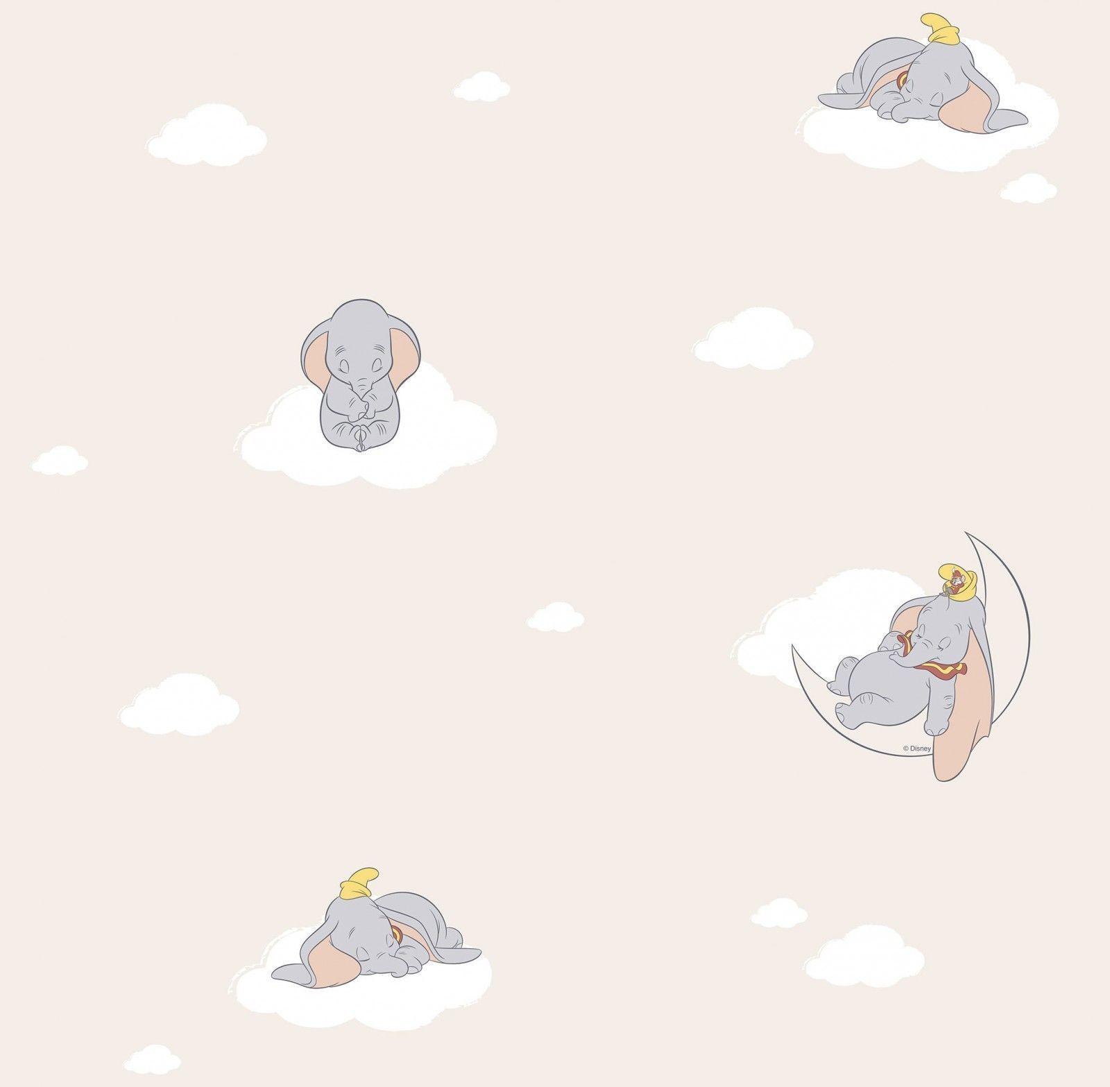 1600x1567 Kids Wallpaper Disney Dumbo Cream Beige U3020 3 Fantasy Deco 54