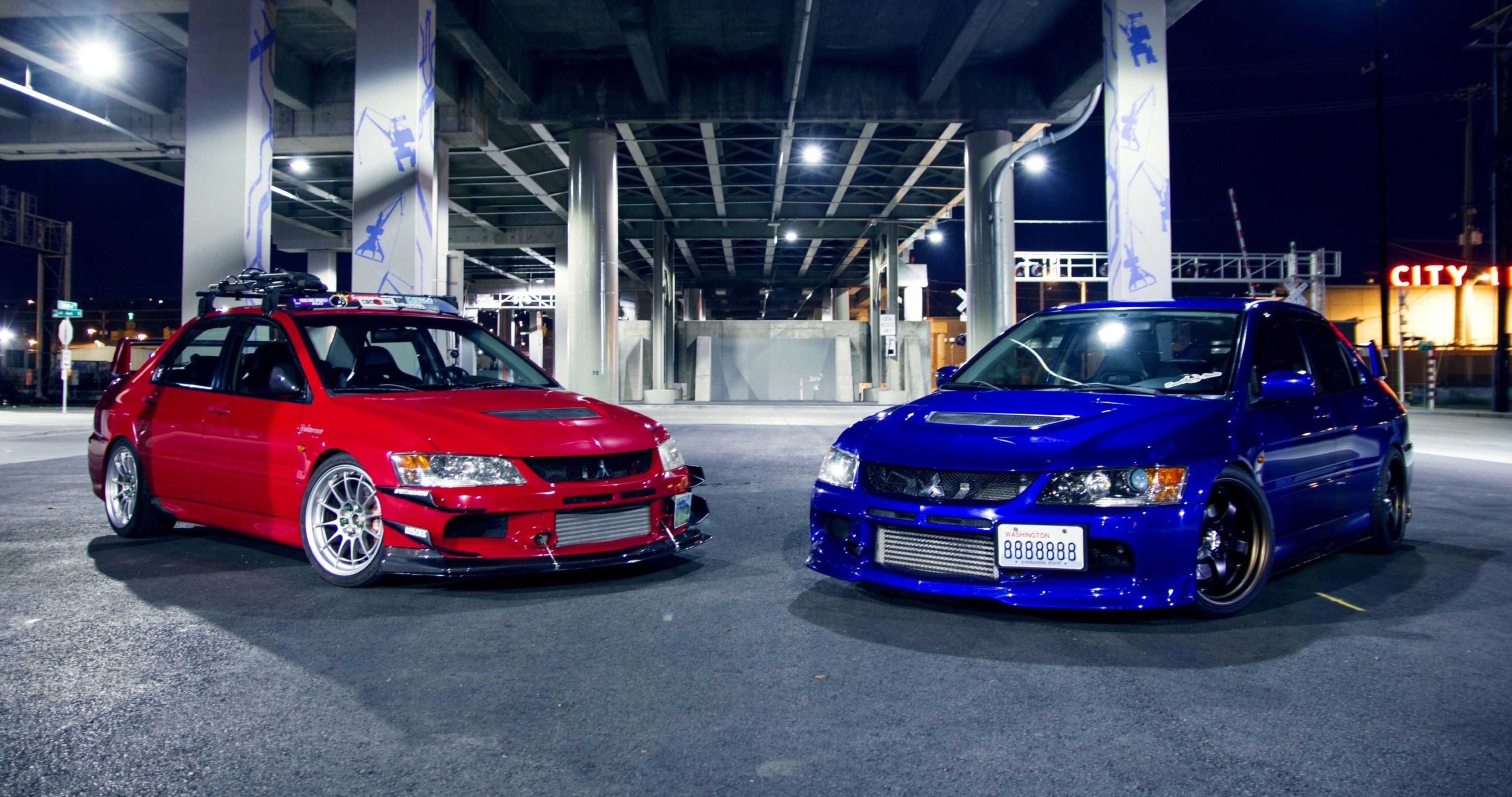 4096x2160 two mitsubishi evo 4k ultra HD wallpaper High quality walls