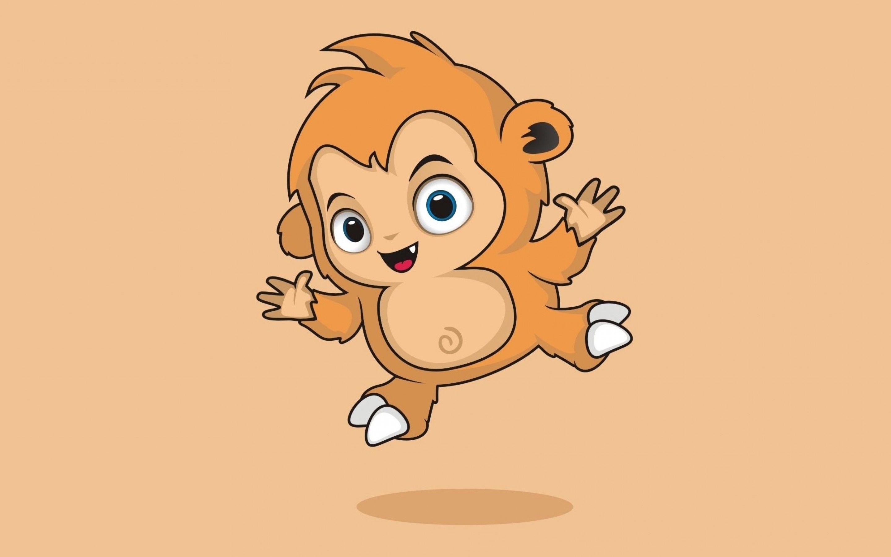 2880x1800 Download 2880x1800 Cute Monkey, Digital Art Wallpaper for MacBook