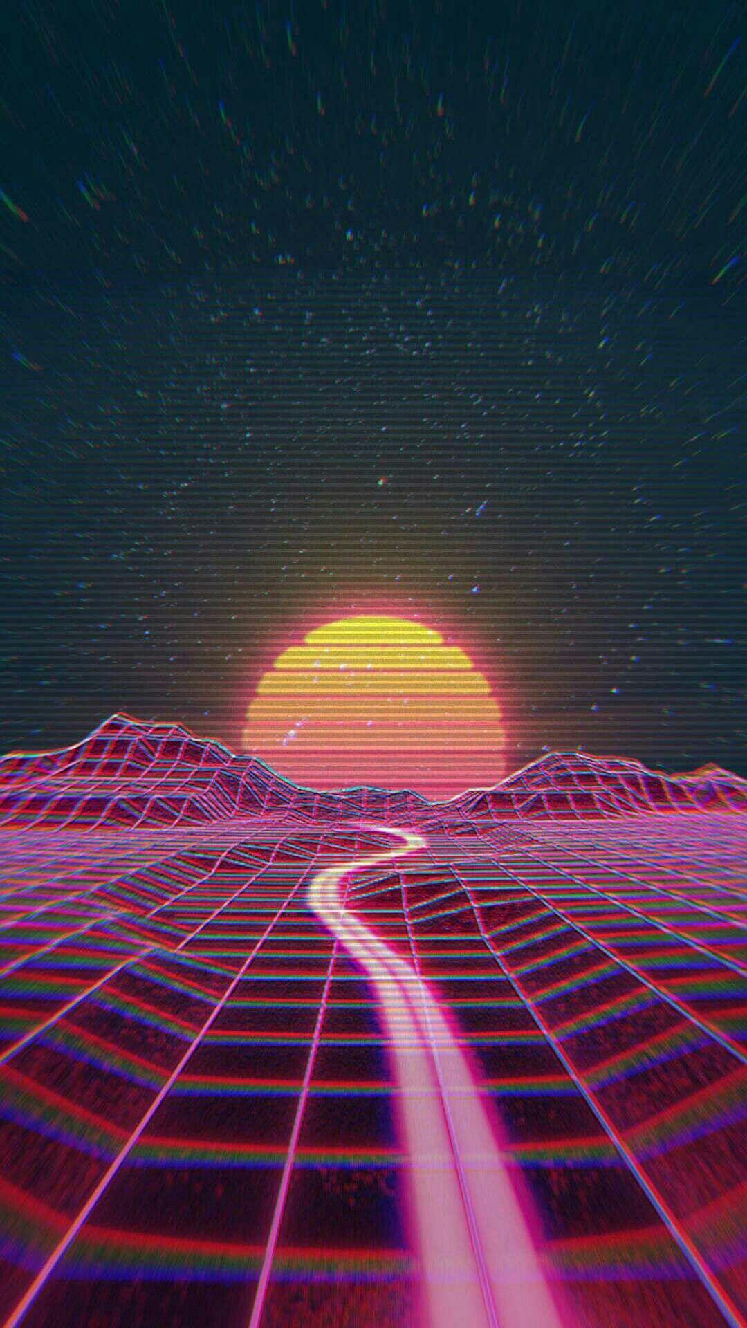 1080x1920 æighties æsthetic.  Chủ đề thập niên 80.  Vapourwave, Hình nền