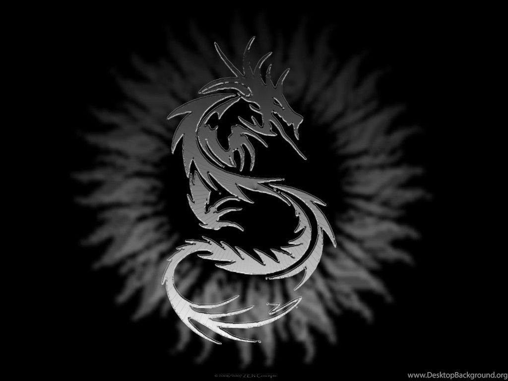 1024x768 Tribal Dragon Wallpaper Desktop Background