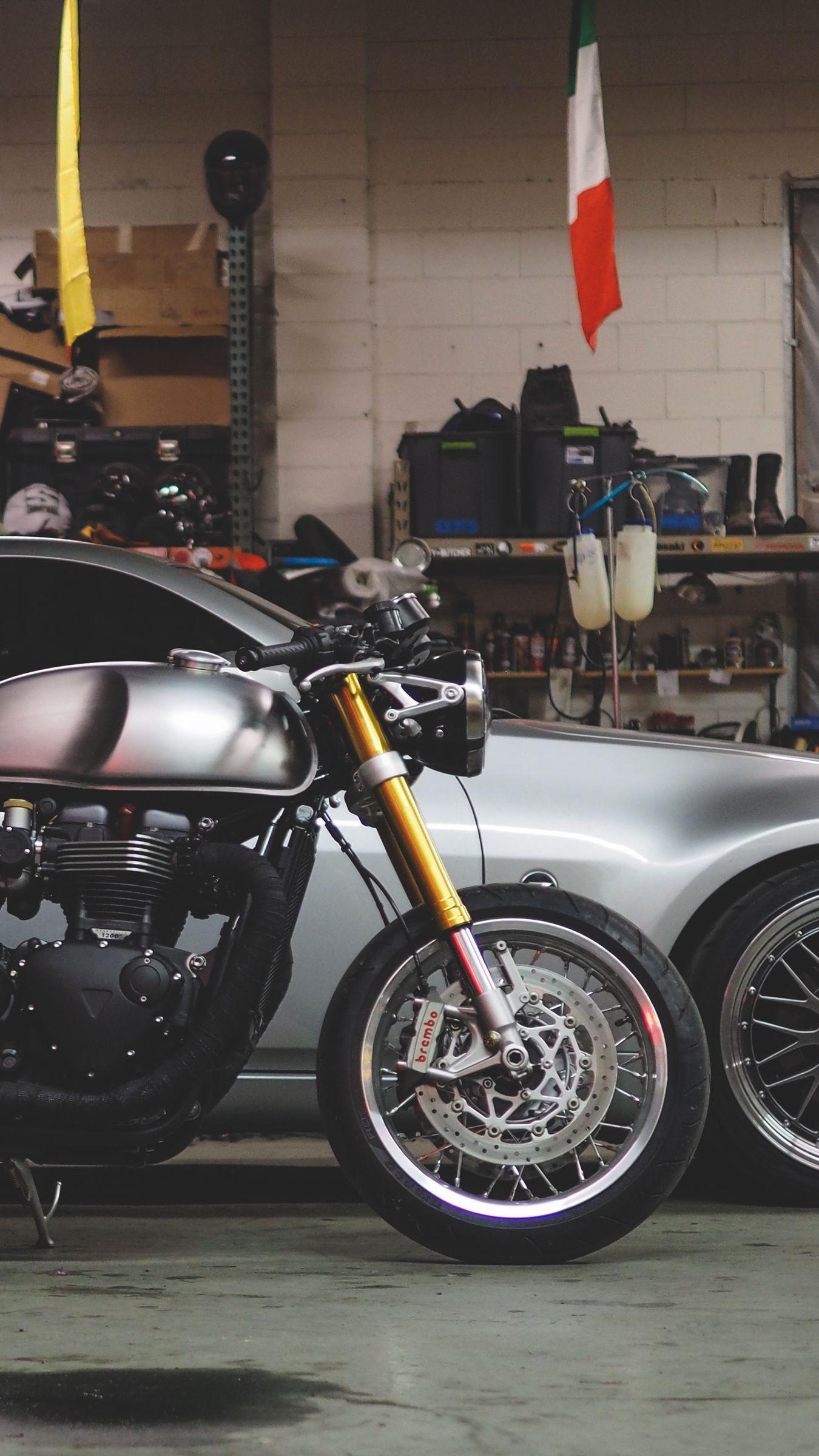 1350x2400 Download wallpaper 1350x2400 car, motorcycle, garage iphone 8+