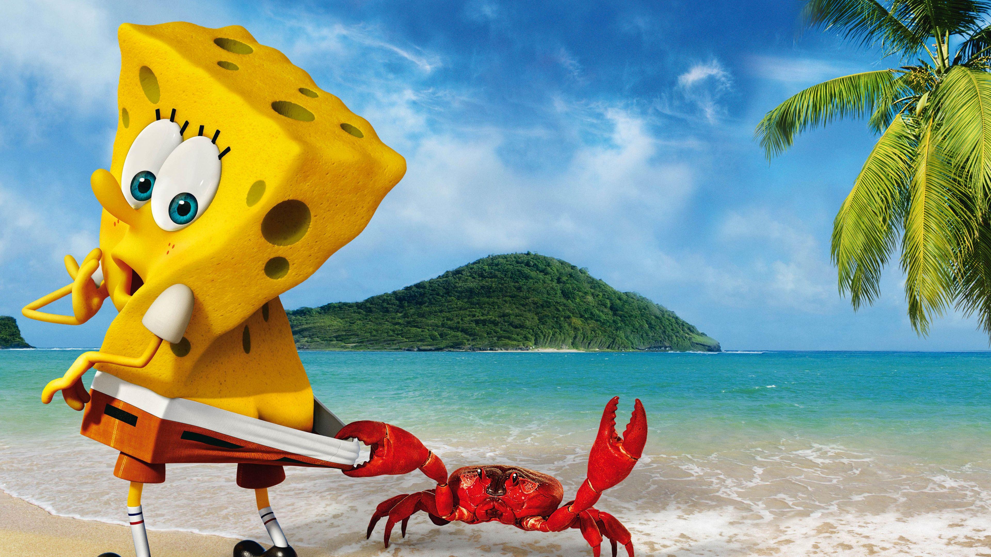 3840x2160 SpongeBob Crab Funny 4K Wallpaper, HD Cartoon 4K