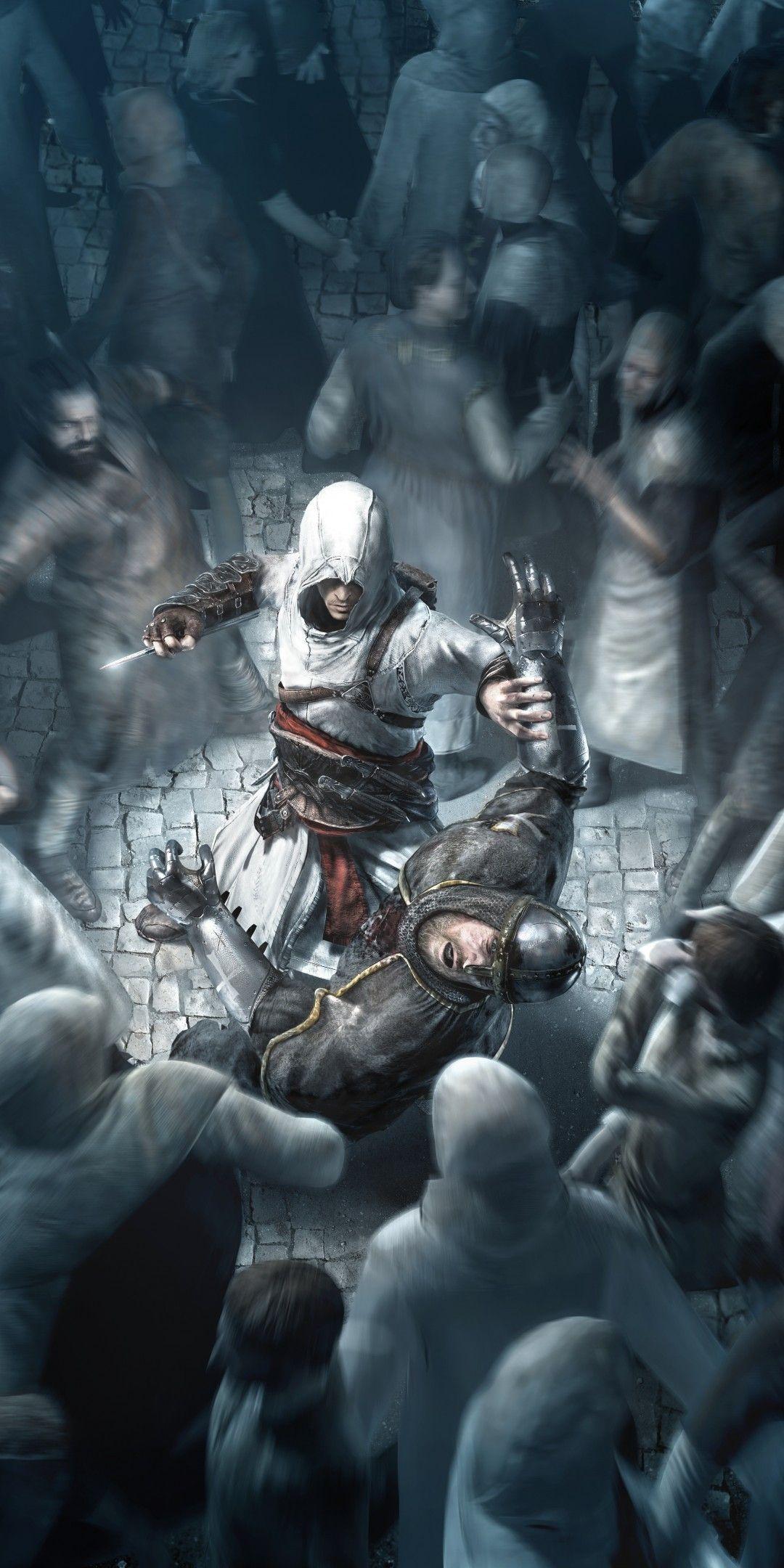 1080x2160 Download 1080x2160 Assassin's Creed, Crowd, Altair Ibn La'ahad