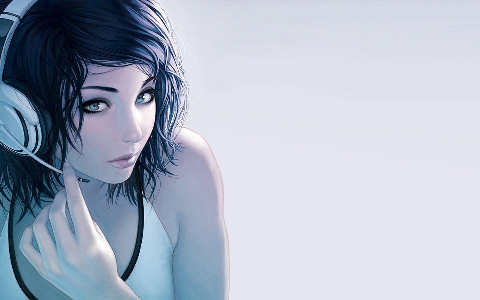 1920x1200 Headphone Girl Wallpaper (35 Wallpaper)