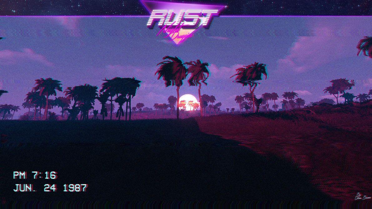 1191x670 Rust Game Retro 80s Wallpaper
