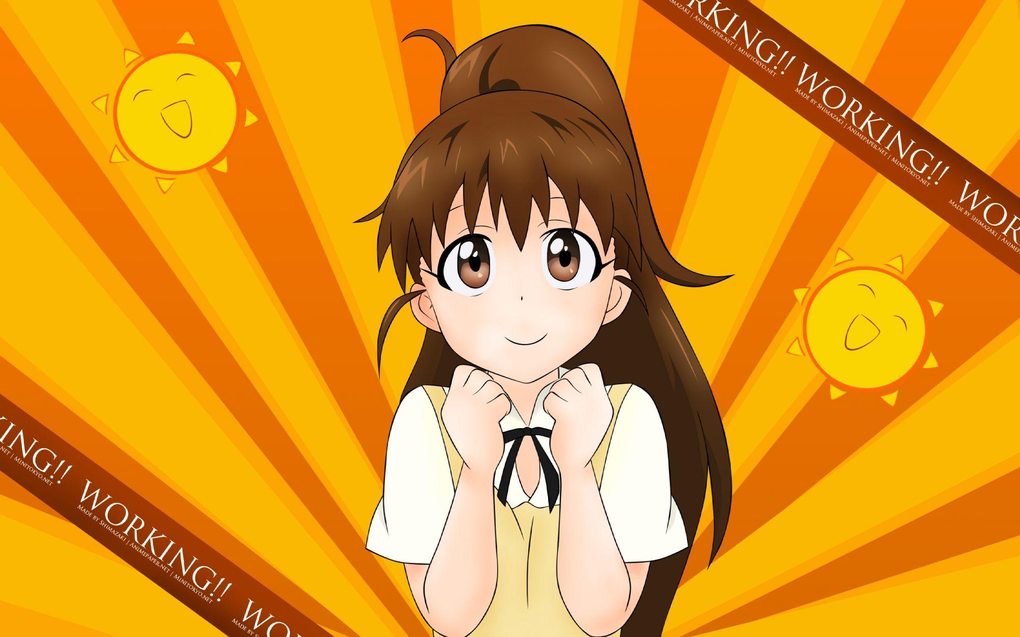 2000x1250 taneshima popura working!!. konachan.com.com Anime Wallpaper