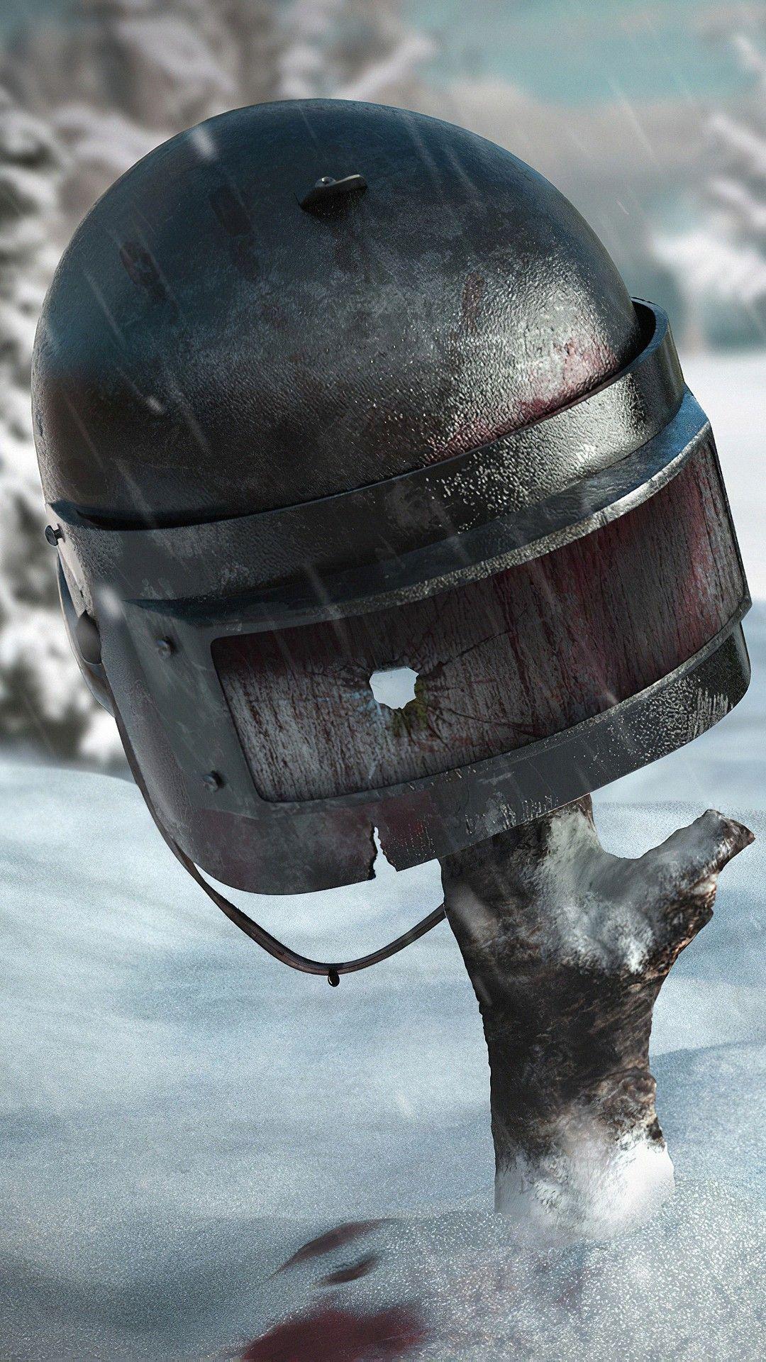 1080x1920 Winter Pubg Helmet Wallpaper