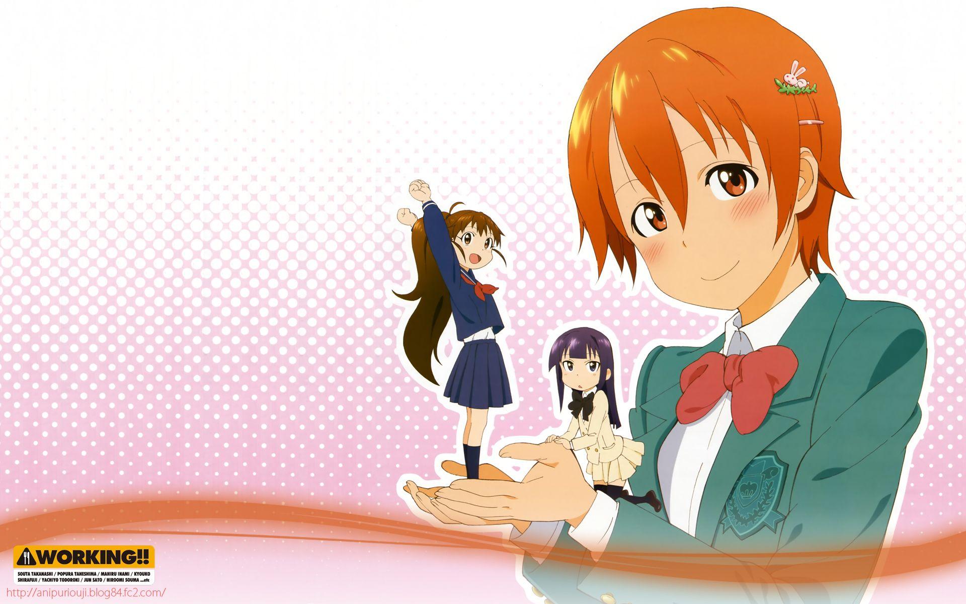 1920x1200 inami mahiru taneshima popura working!! yamada aoi. konachan.com.com Anime Wallpaper