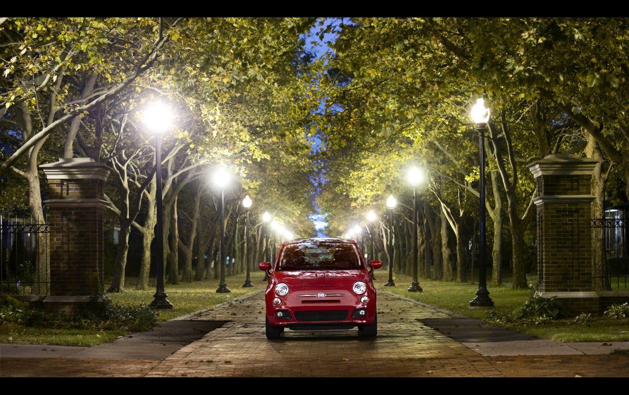 1280x804 Fiat 500 on alley wallpaper. Fiat 500 on alley