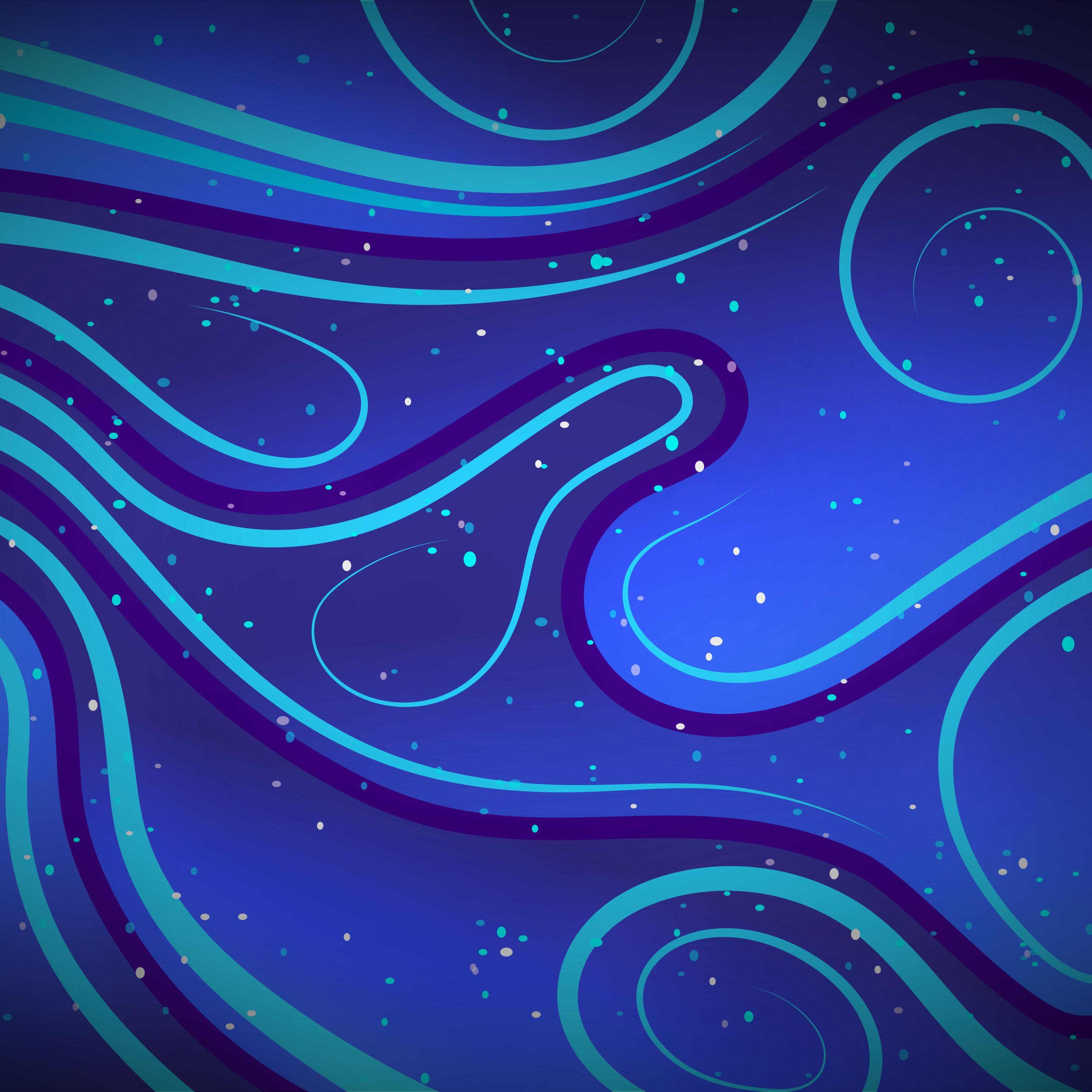 2932x2932 Spiral Shape Blue Abstract iPad Pro Retina Display