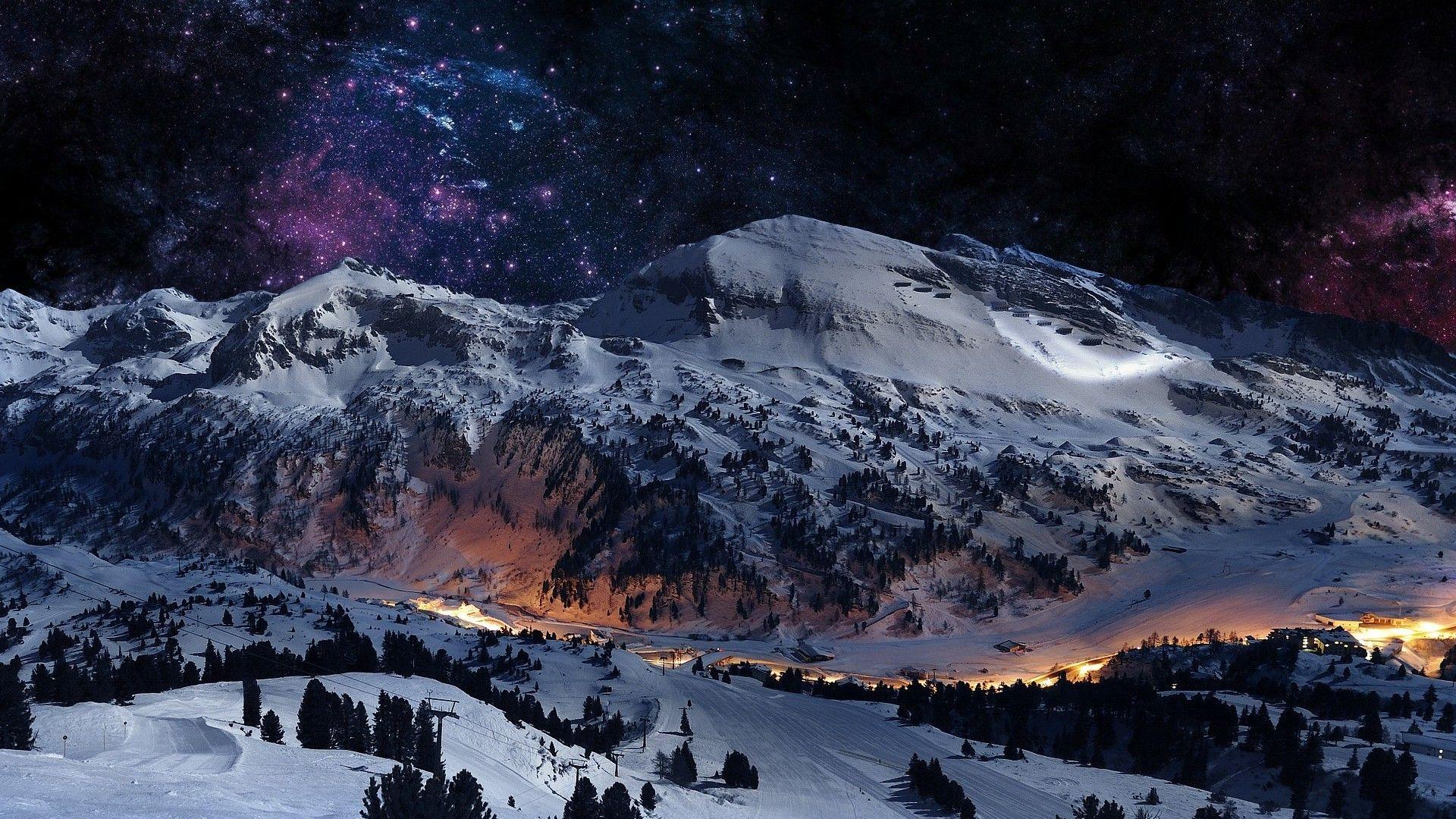 1920x1080 Skiing Resort Wallpaper. Skiing