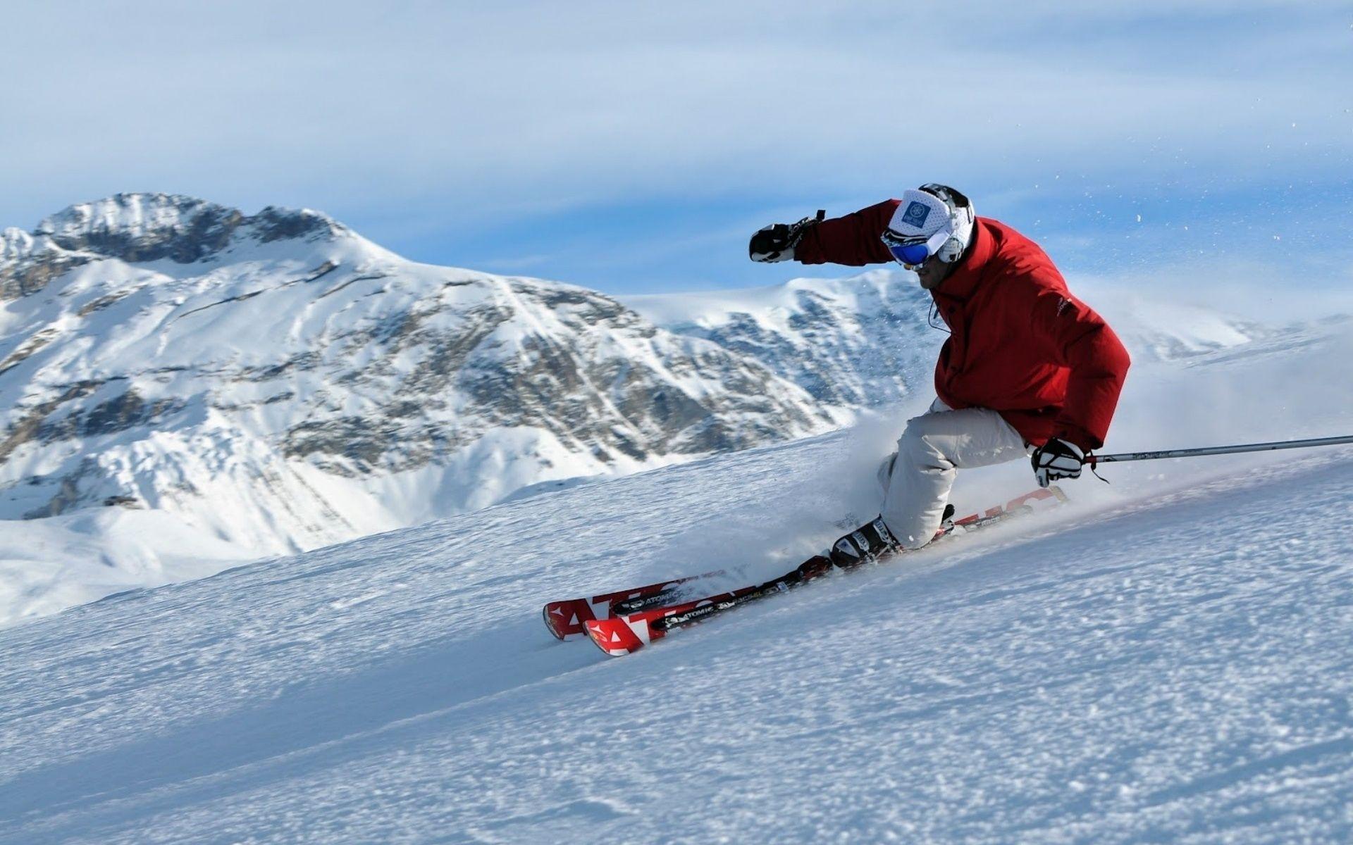 1920x1200 Ski Mountain Wallpaper