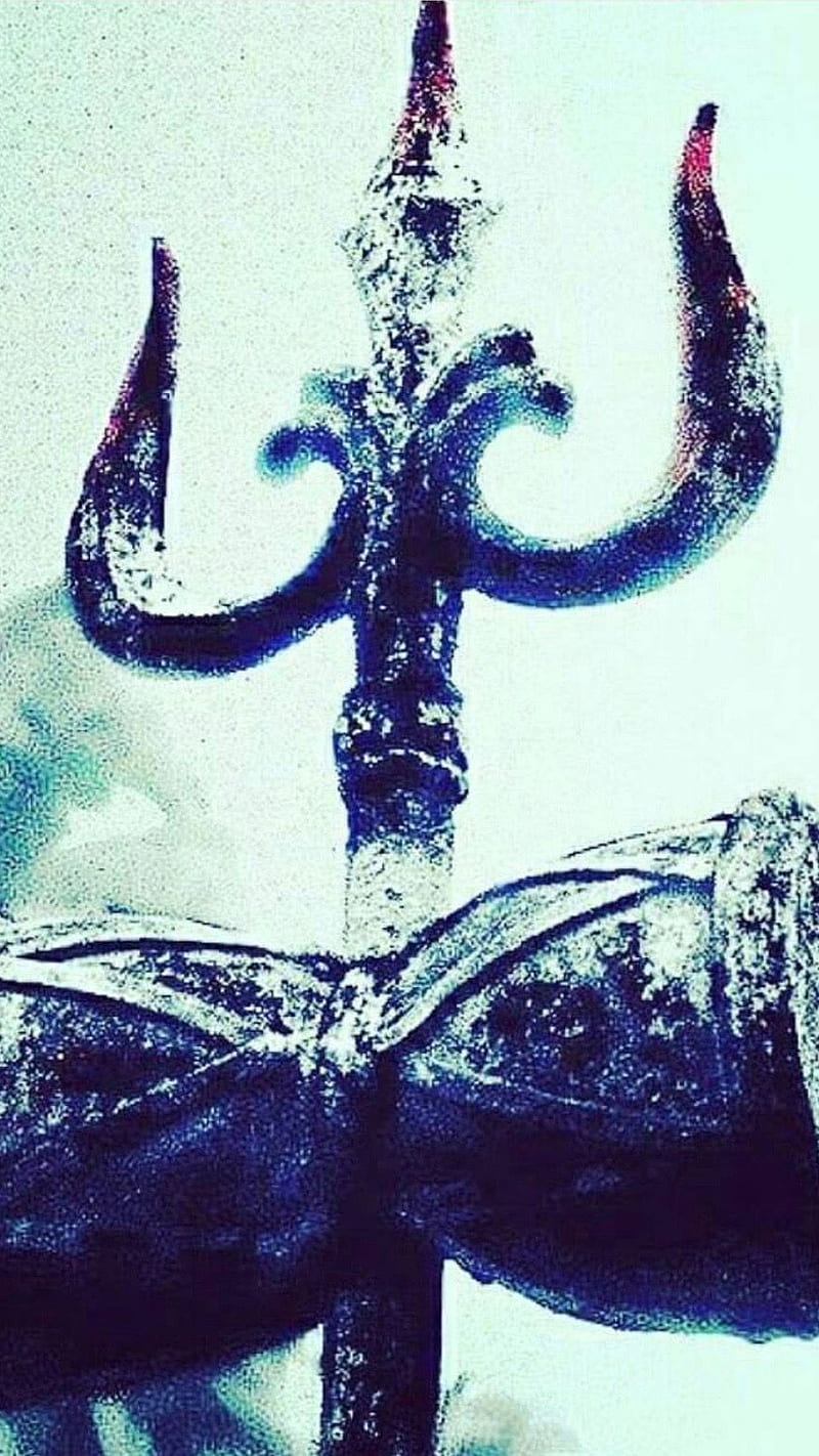 800x1422 HD trishul and damru wallpaper