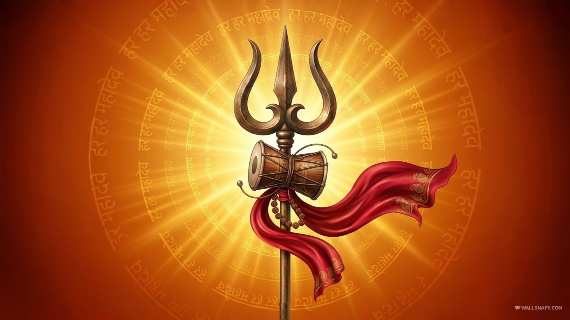 1920x1080 Shiva trishul damru pc wallpaper hd