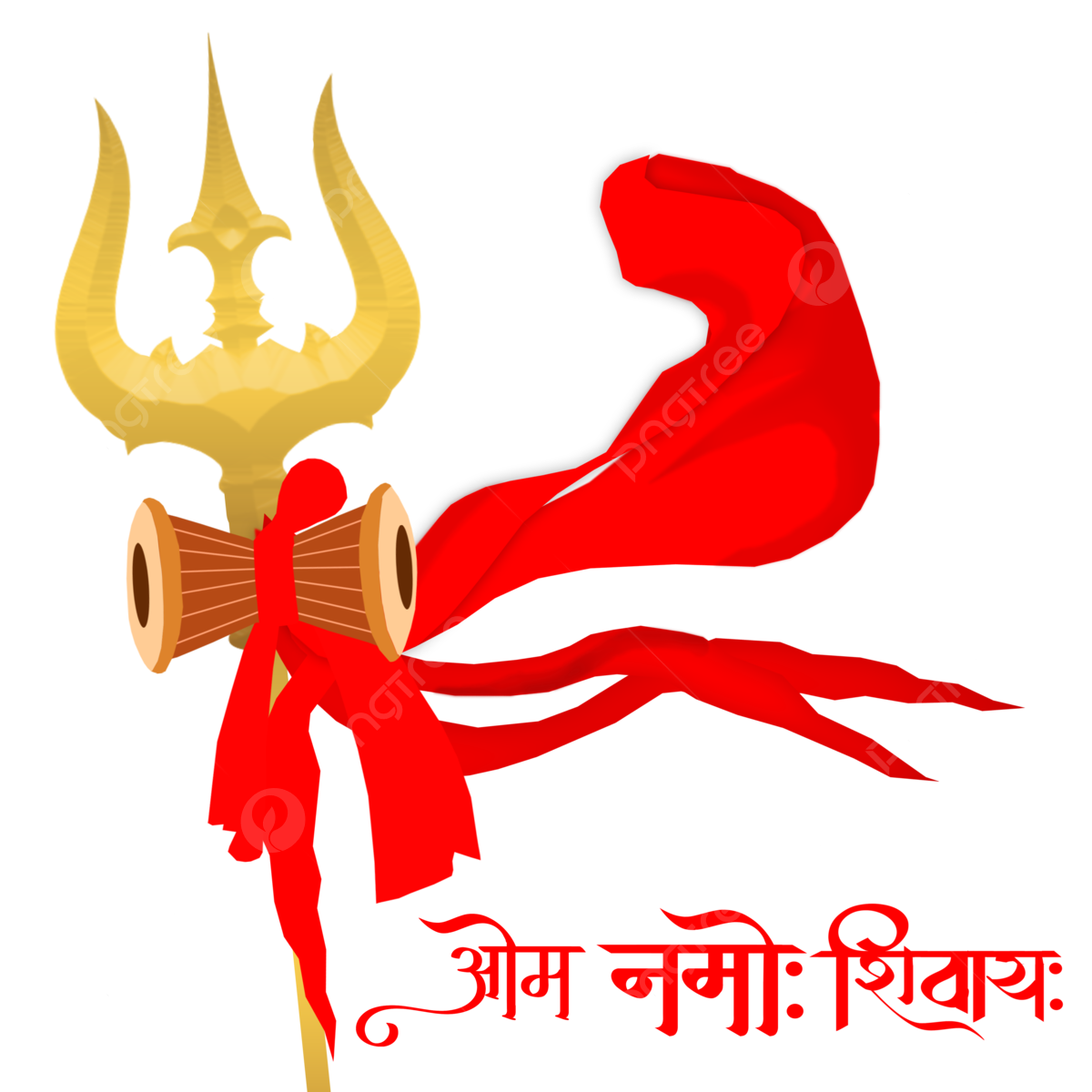 1200x1200 Lord Shankar Trishul With Damru Design Happy Maha Shivratri, Lord Shankar Trishul, Trishul, Maha Shivratri PNG Transparent Clipart Image and PSD File for Free Download