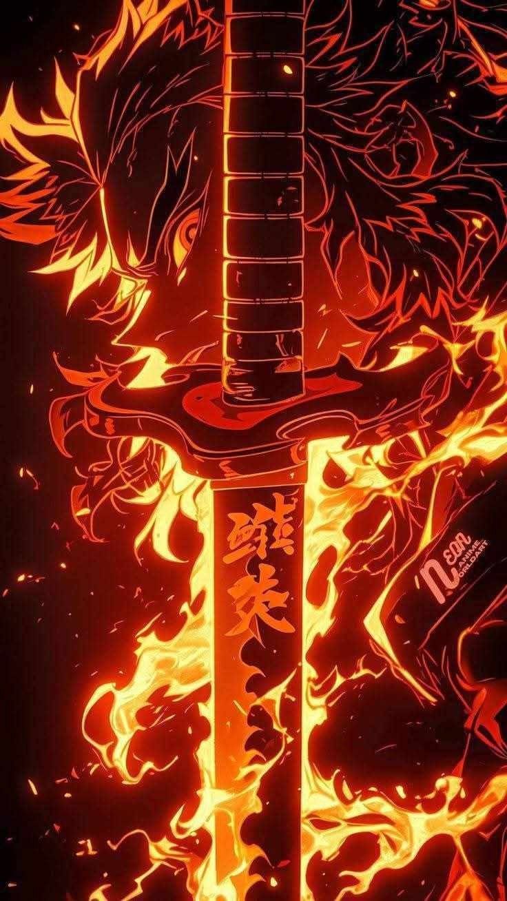 736x1308 Anime wallpaper rengoku. Rengoku flame breathing wallpaper, Demon slayer neon wallpaper 4k, Fond d'ecran demon slayer