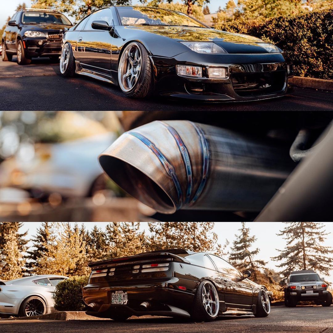 1080x1080 90's vibes with some modern day feels. (Z32 Sitting on a set of out Kontrol Pro Coilovers) - #Ksport #nissan zx #z32 #zociet #znation #z32nation # cambergang