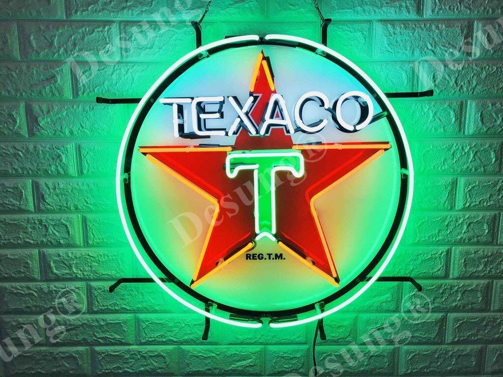 1024x768 Texaco Gasoline Gas Oil Fuel 24x24 Neon Light Sign Lamp Windows Wall Decor