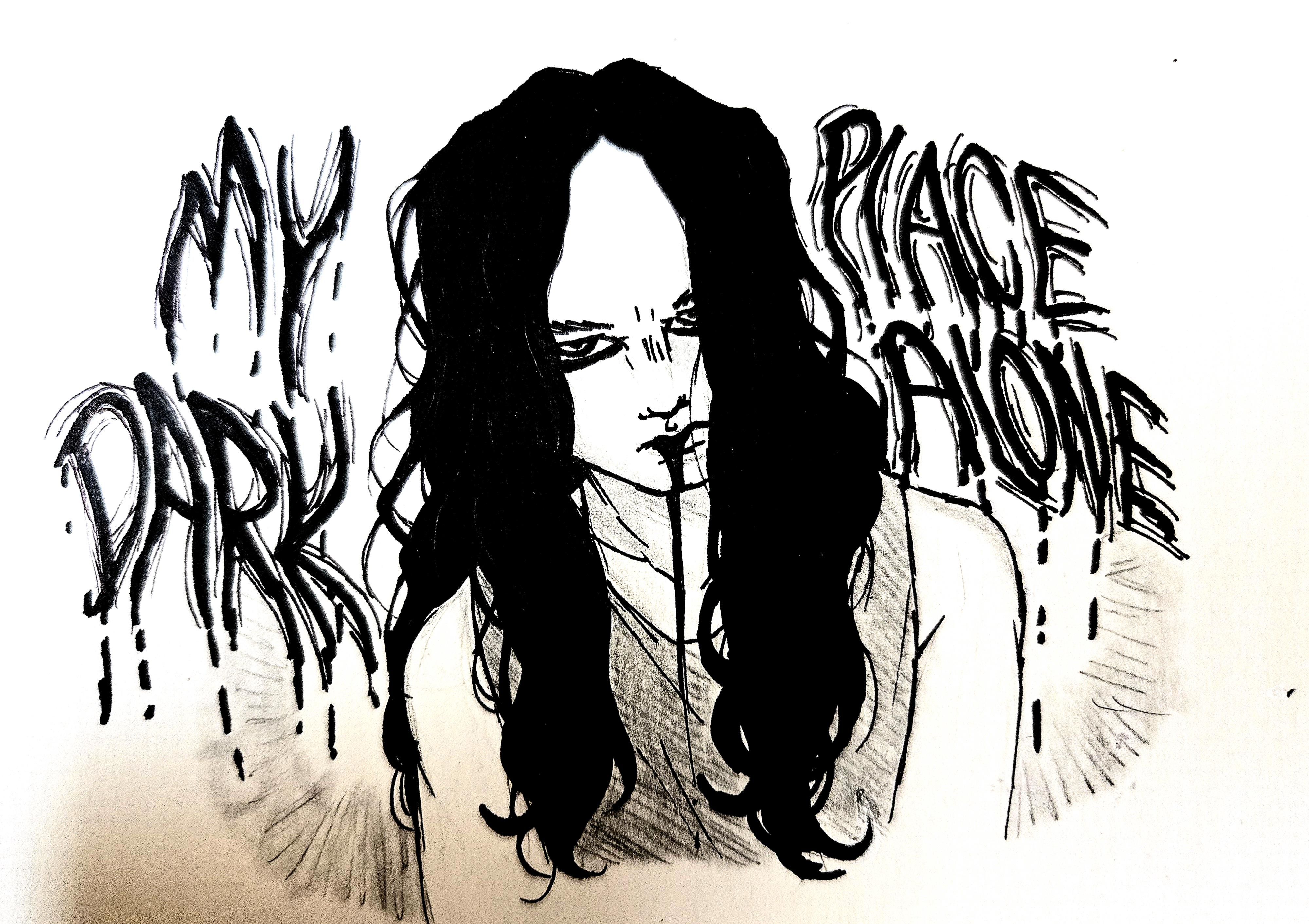 4000x2824 Art of joey based off of that one scene in the My dark place alone music vid <3