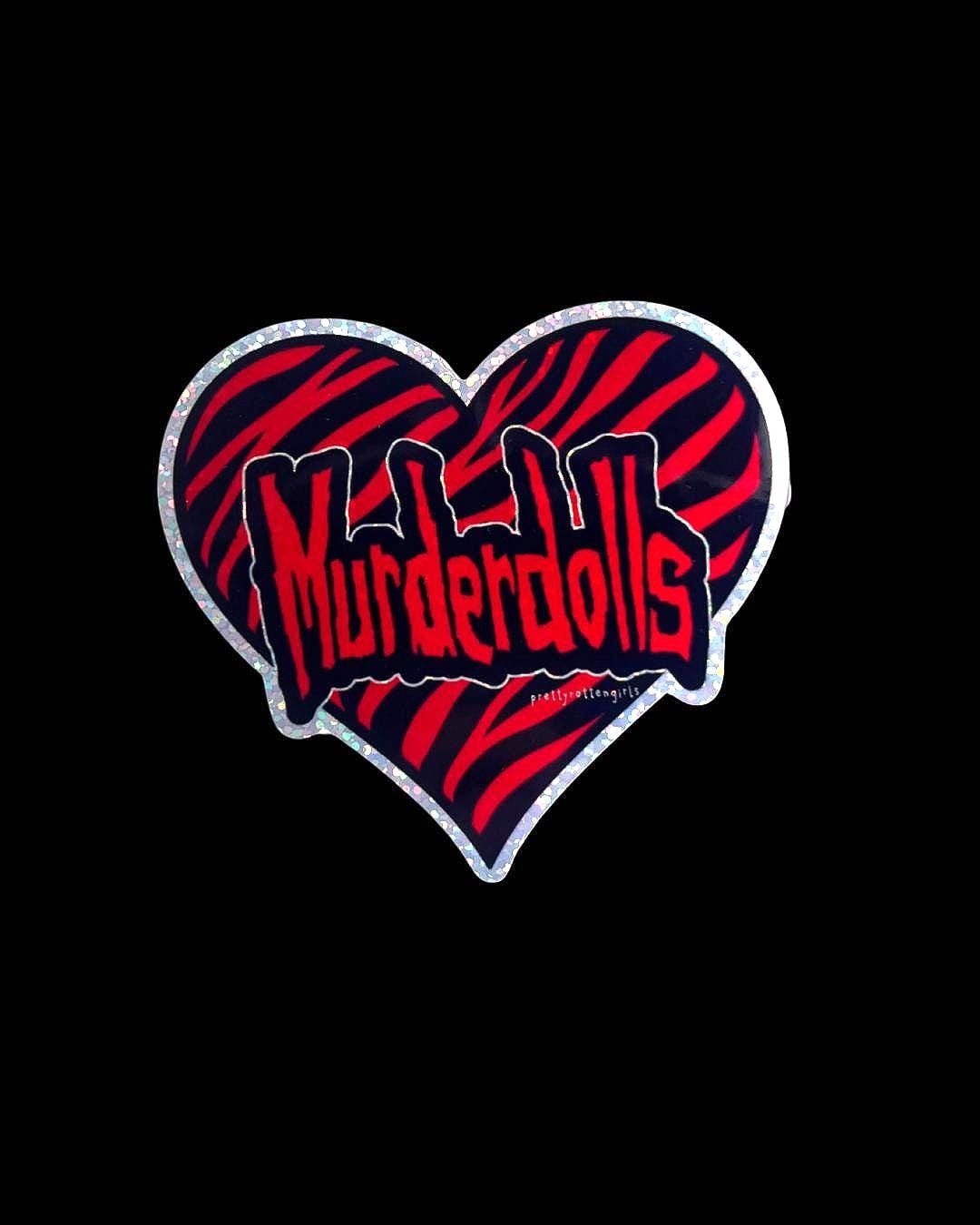 1080x1350 Murderdolls Glitter Heart Vinyl Sticker