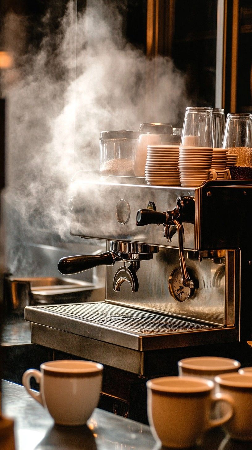816x1456 Free Steaming espresso machine Image, Steam, Coffee