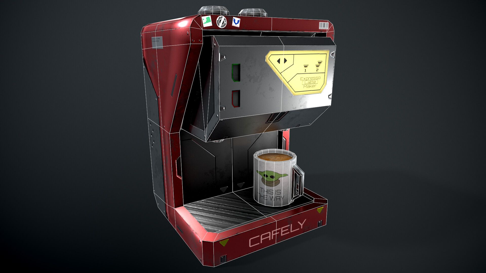 1920x1080 Sci Fi Coffee Machine