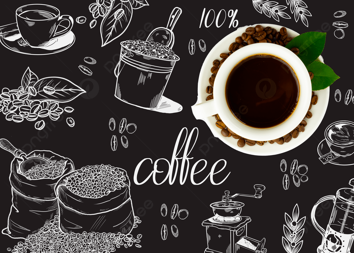1200x857 Lineart Coffee Bean Coffee Machine Coffee Cup, Desktop Wallpaper, Coffee Beans, Brown Background Image And Wallpaper for Free Download