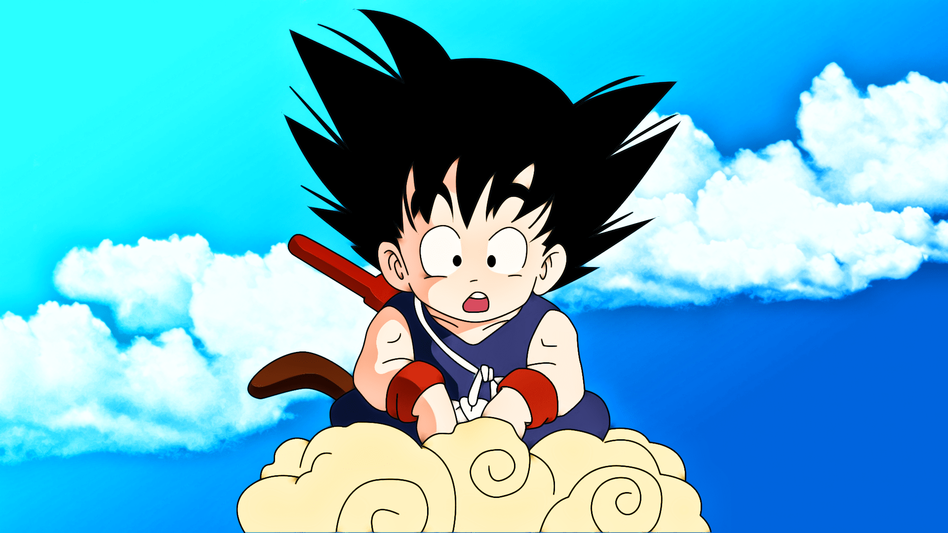 1920x1080 Goku Soars: HD Dragon Ball Anime Wallpaper
